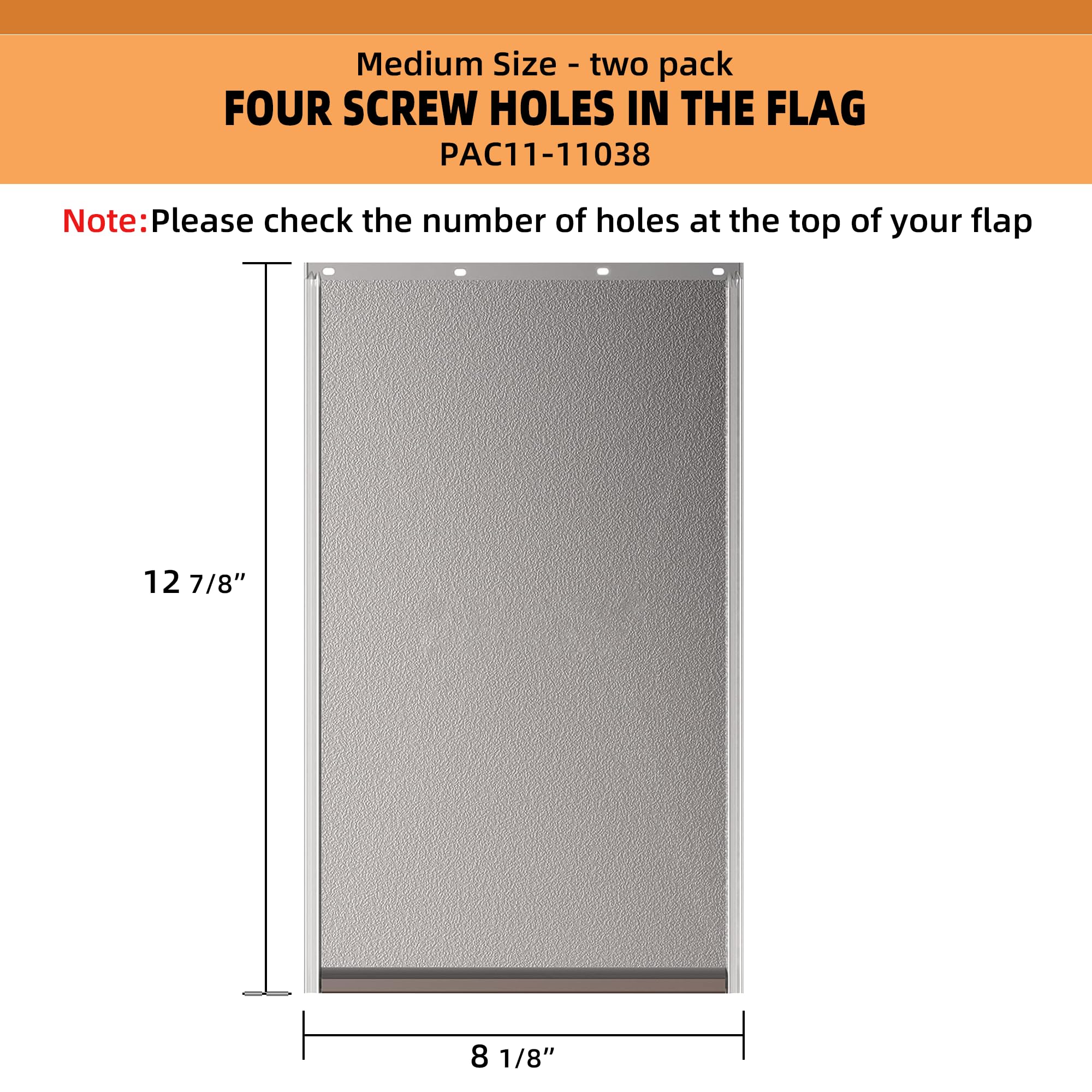 2 Pack Medium Dog Door Replacement Flaps With Screw, Pet Door Replacement Flap Compatible With Petsafe Freedom Pac11-11038, Weat