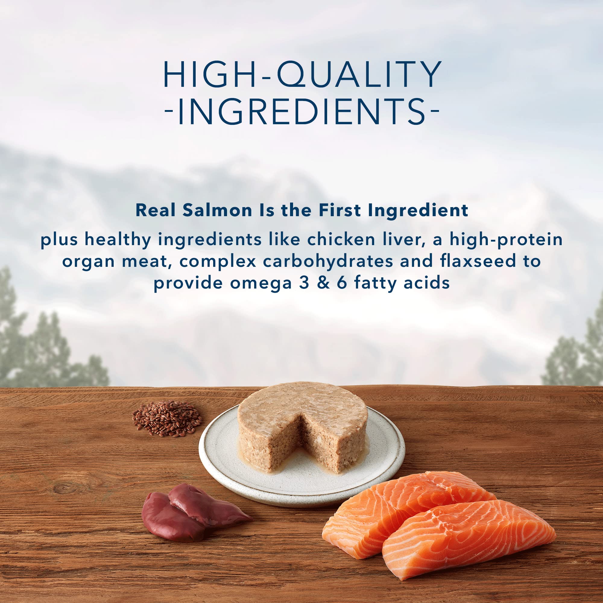 Blue Buffalo Wilderness Natural High-Protein Grain-Free Wet Food for Adult Cats, Salmon Pat  , 5.5-oz. Cans, 24 Count