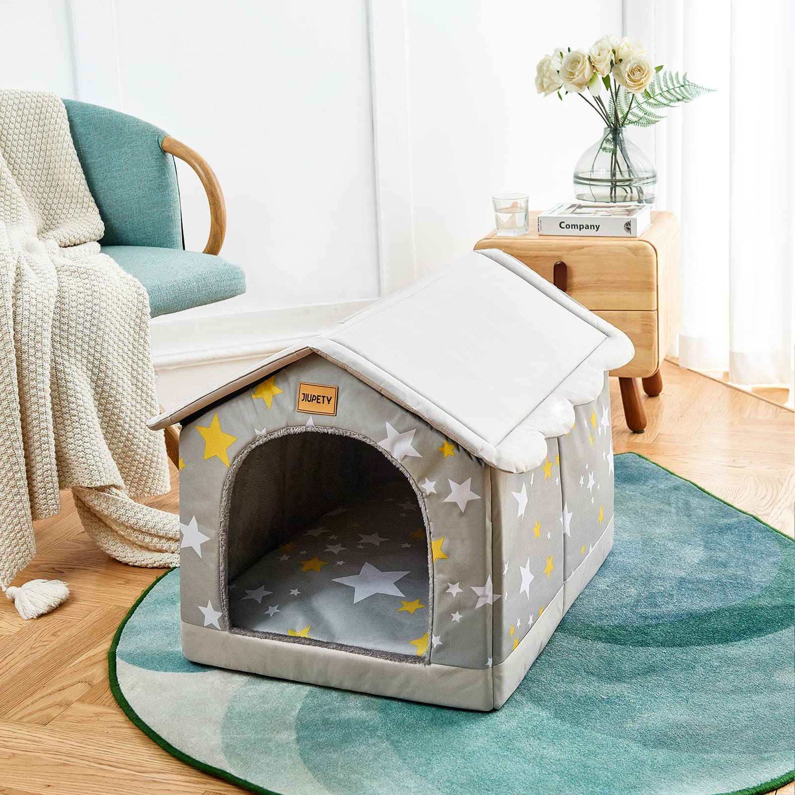 Jiupety Cozy Pet Bed House, Indoor/Outdoor Pet House, Xl Size For Medium And Large Dog, Warm Cave Sleeping Nest Bed For Cats And