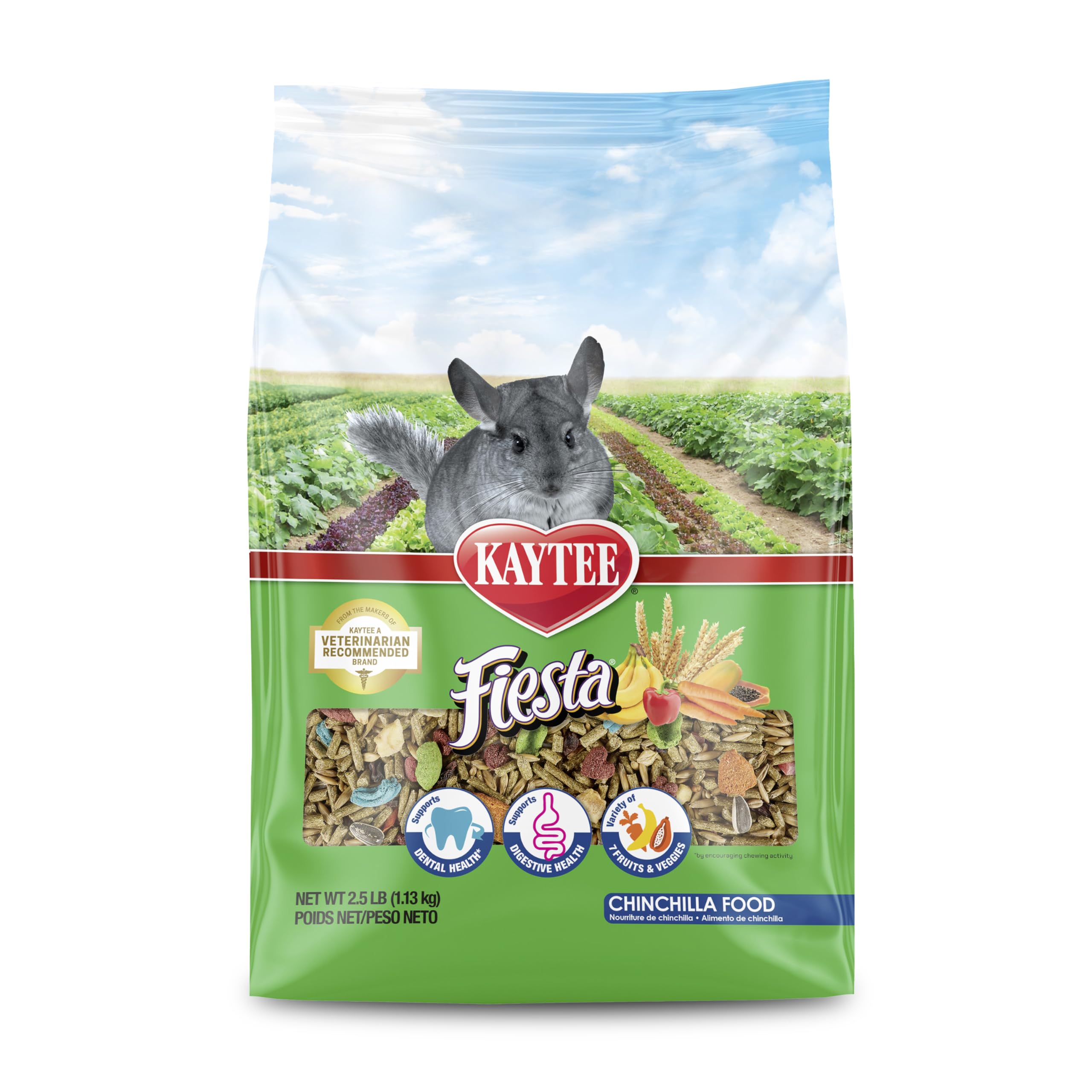 Kaytee Fiesta Pet Chinchilla Food, 2.5 Pound