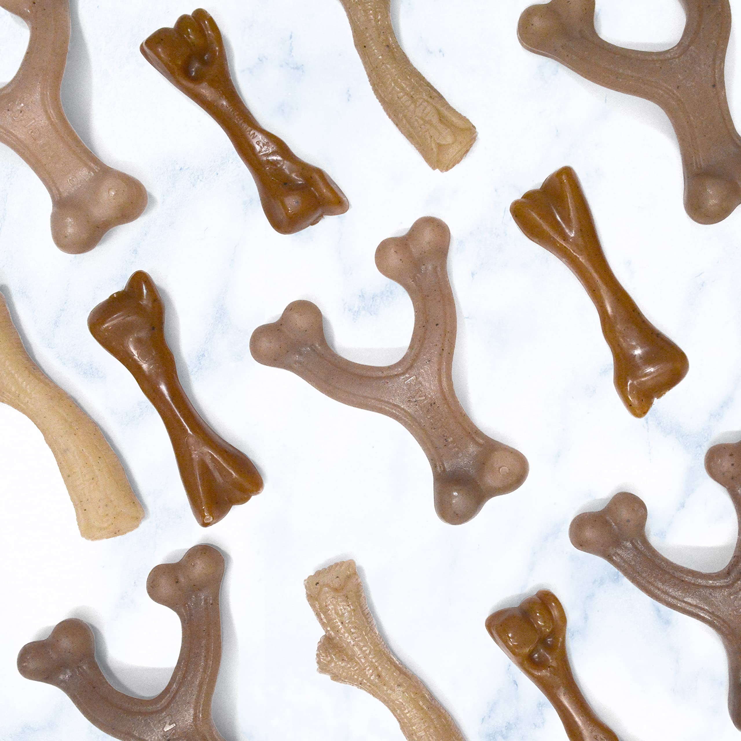 Nylabone Puppy Gourmet Style Strong Chew Toy Bacon, Peanut Butter Small/Regular (2 Count)