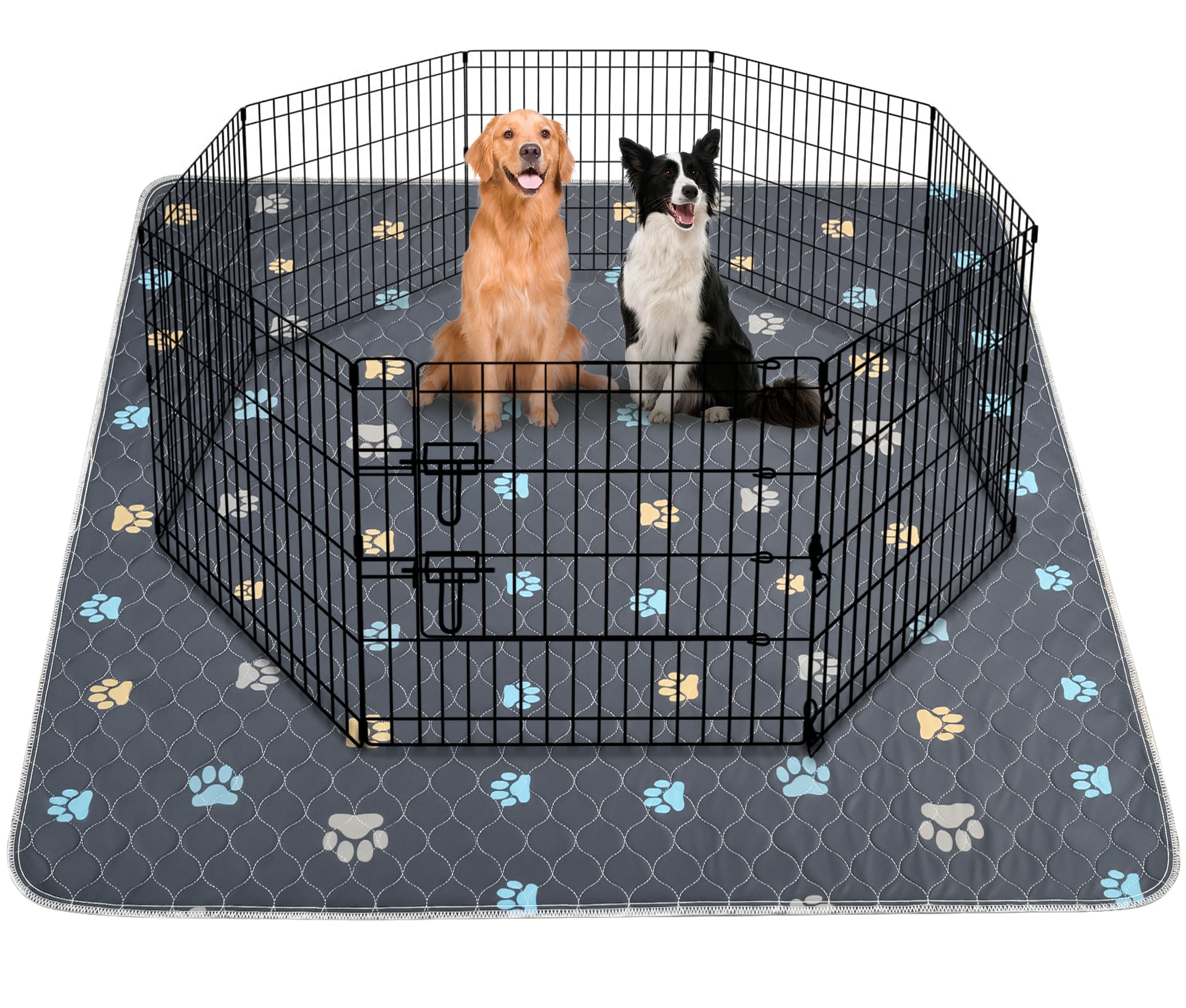 Aitmexcn Washable Puppy Dog Pee Pad, 100% Waterproof Whelping Training Mat For Puppy/Senior Dog, Fast Drying Reusable Puppy Pads For Indoor, Outdoor And Car Travel- 72'' X 72''- 1Pc