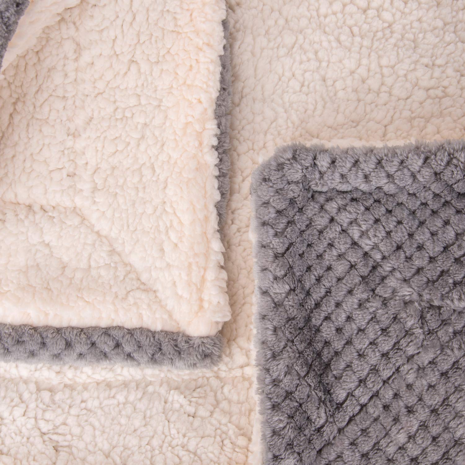 Dw-Flint Gray Plush Fleece Receiving Blanket For Dog, Cat, Couch, Sofa, Travel And Outdoor, Camping (32' X 40')