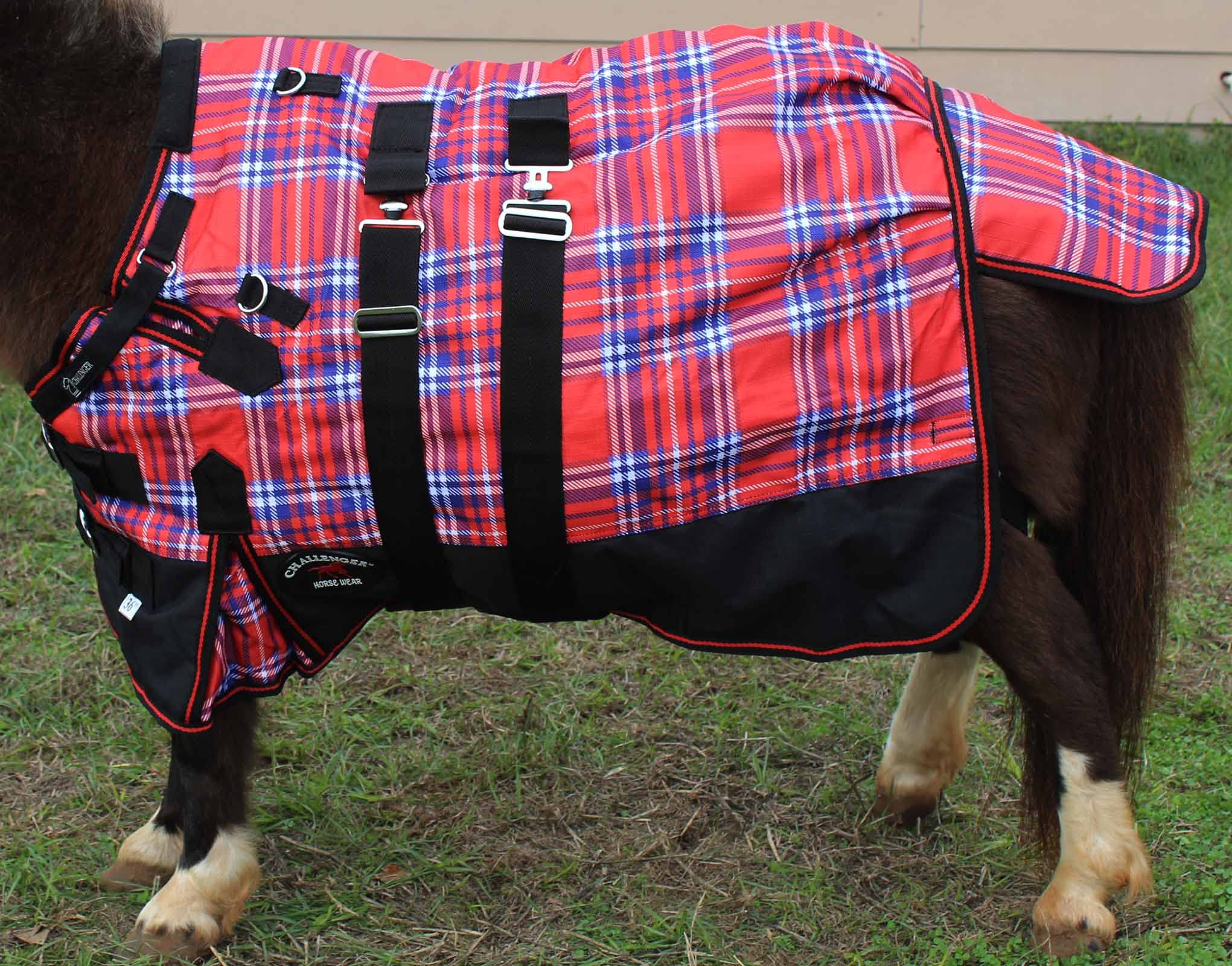 Challenger 44'' 1200D Miniature Weanling Donkey Pony Horse Foal Winter Blanket Red 51972B
