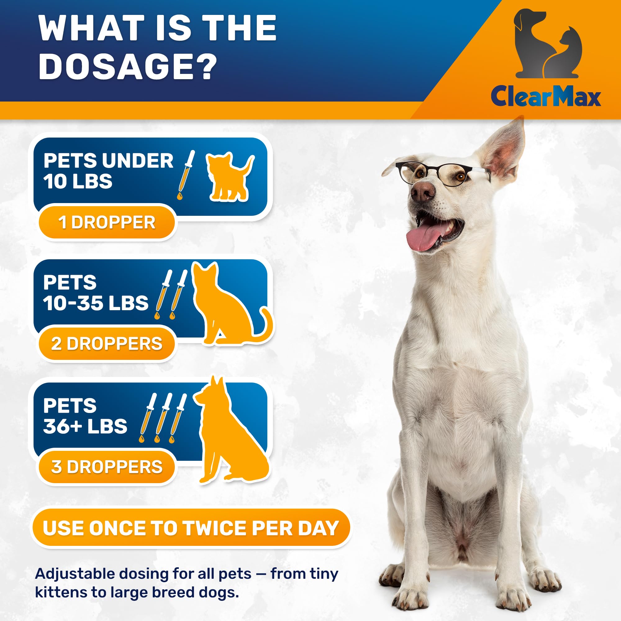 Liquid Probiotics for Dogs and Cats - 6 Billion CFU Pet Digestive Support - Dog Probiotics with Enzymes - Cat Probiotic Suppleme