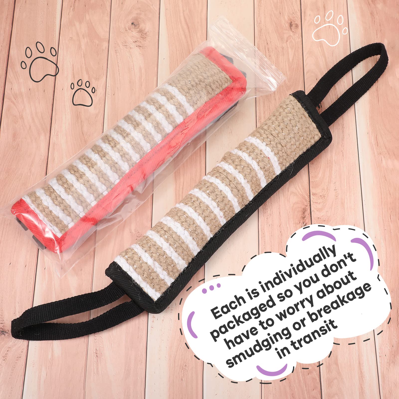 Amylove 2 Pcs Dog Tug Toy, Tug Of War Dog Toy, Tough Jute Dog Fight Pillow With 2 Handles For Small Medium Large Dogs Puppy Training Interactive Play