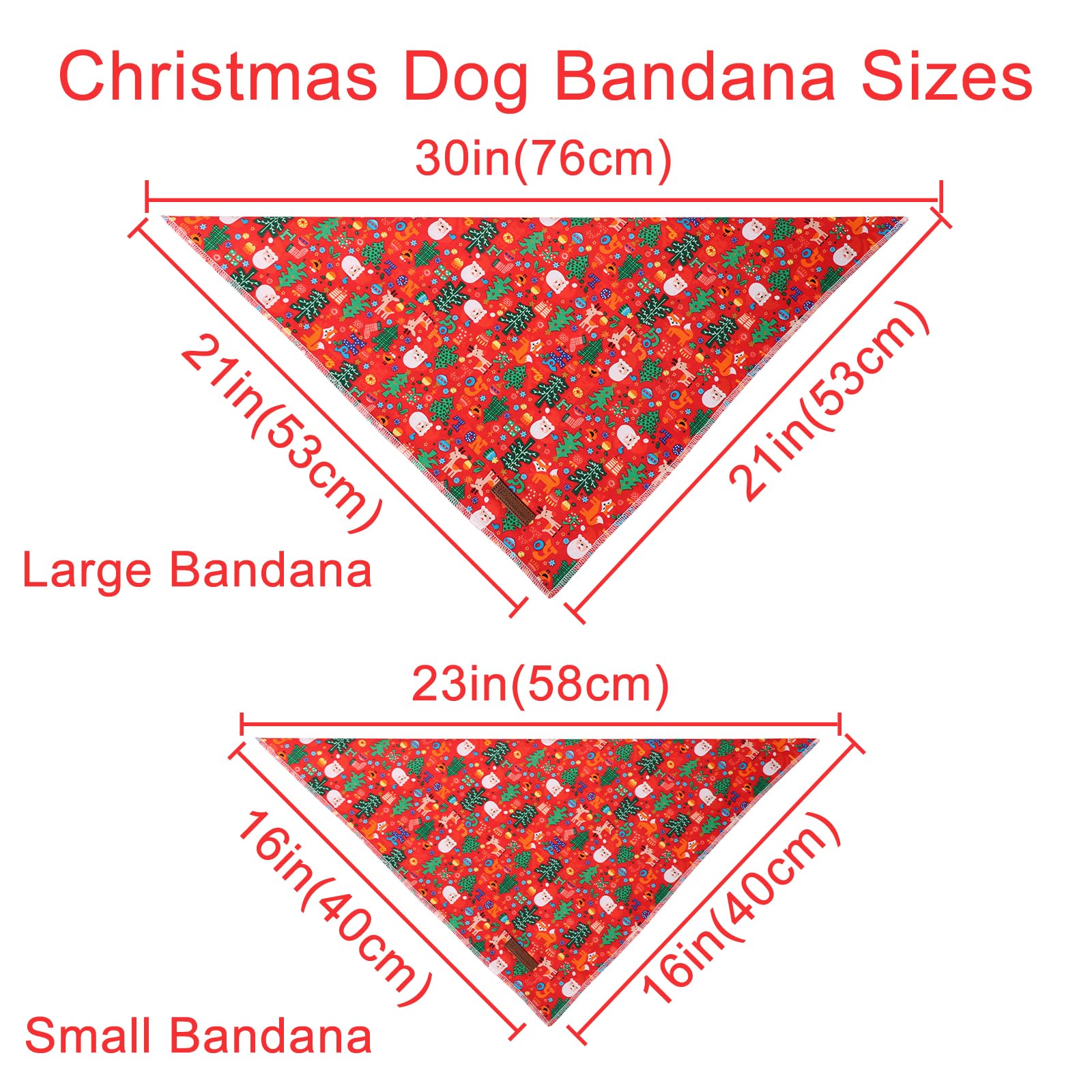 Up Urara Pup Christmas Dog Bandana, Christmas Tree Triangle Bid Scarf For Small Medium Dog, Cotton Pet Kerchief For Girl Boy Dog