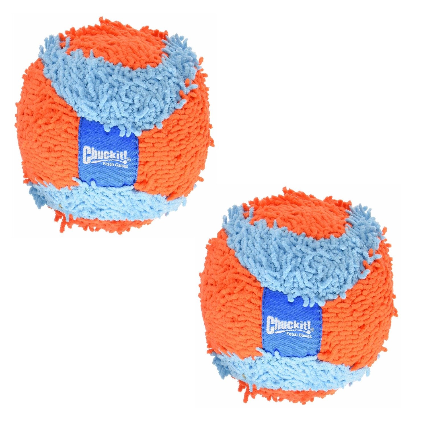 Petmate 213201 4.6'' Medium Orange/Blue Chuckit! Indoor Ball (Pack Of 2)