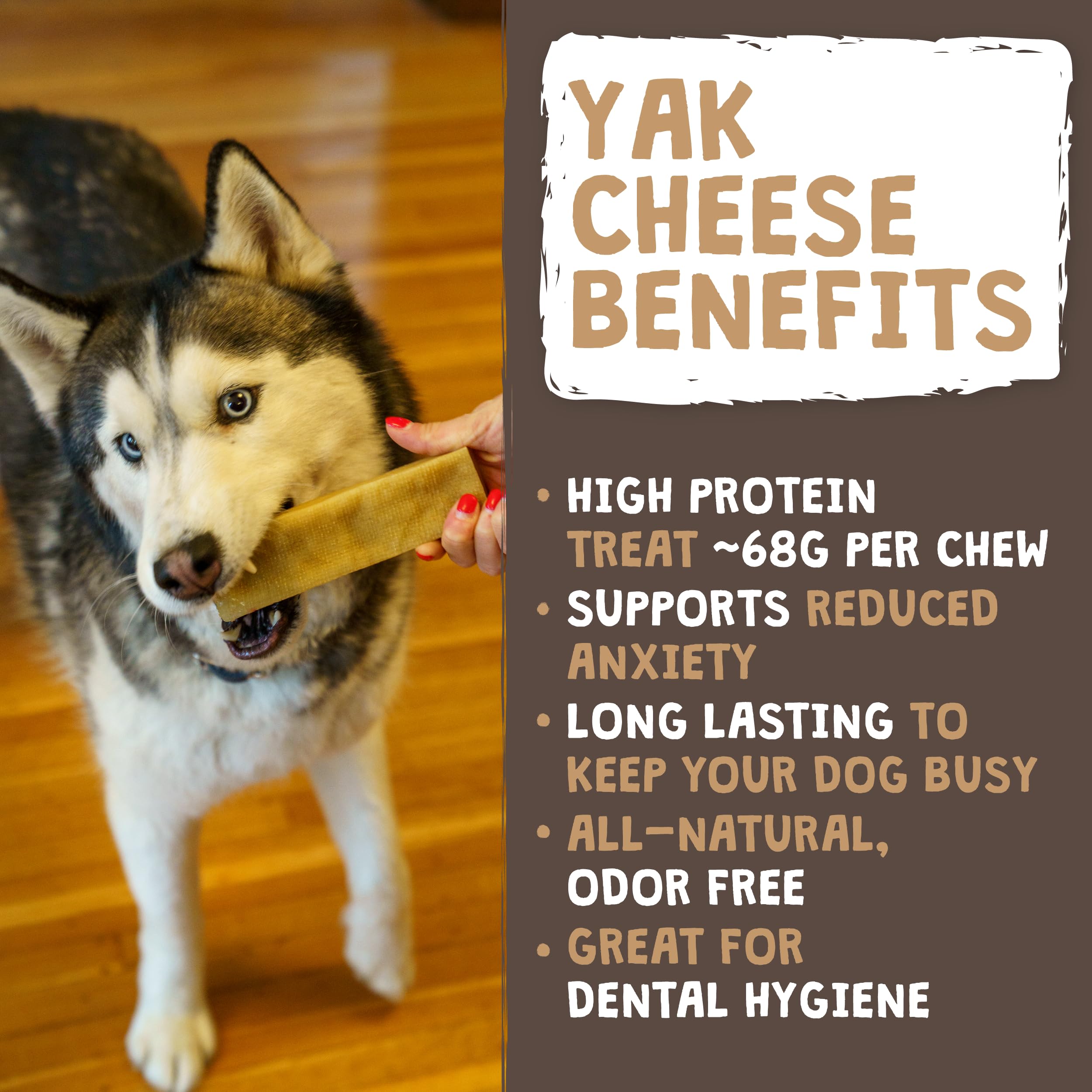 Mighty Paw Yak Cheese Dog Chews | All-Natural Treats for Dogs - High Protein Treat With 68 Grams Of Protein Per Chew - Delicious