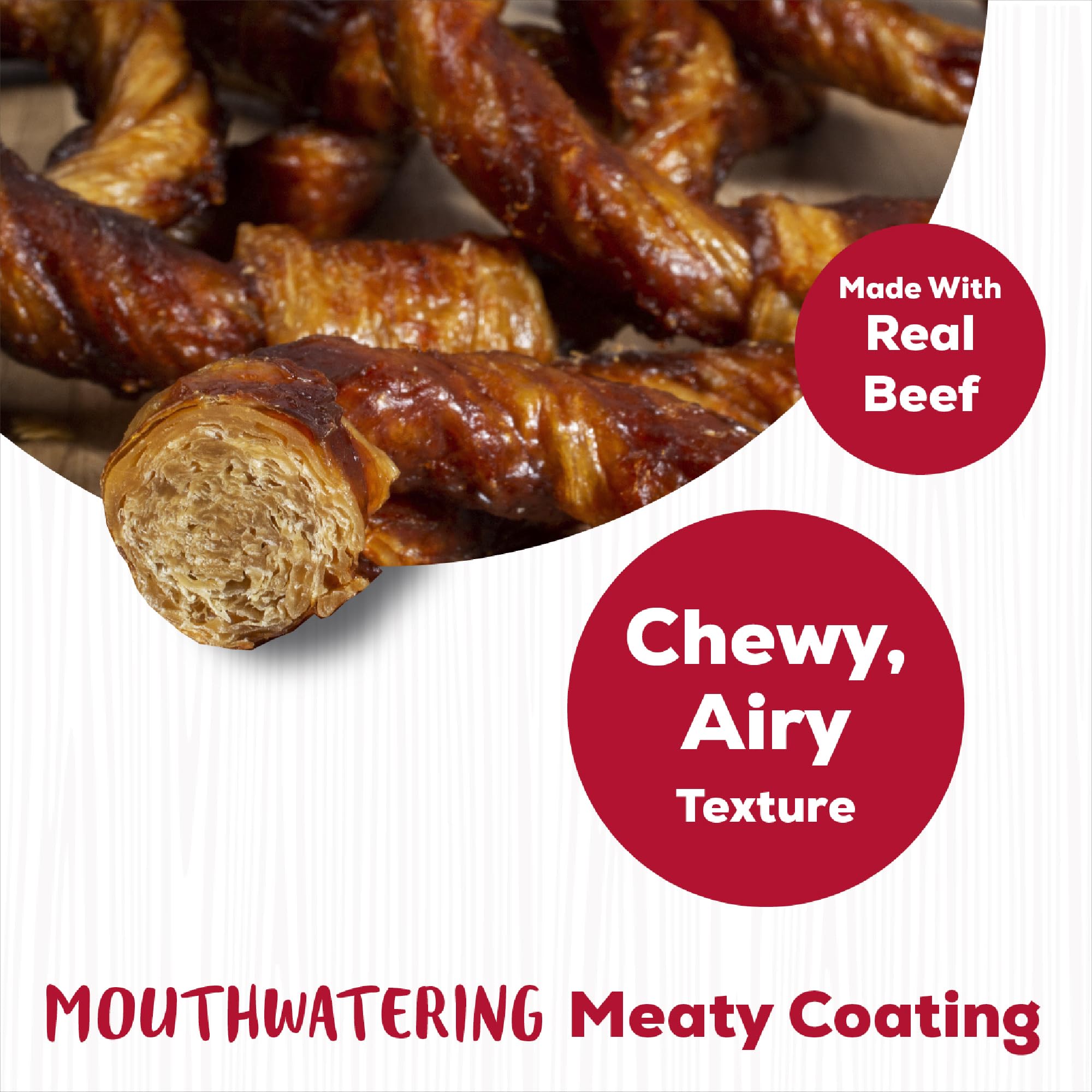 Country Kitchen Rawhide Free Rings Dog Chews, Made with Real Beef, 7 Count