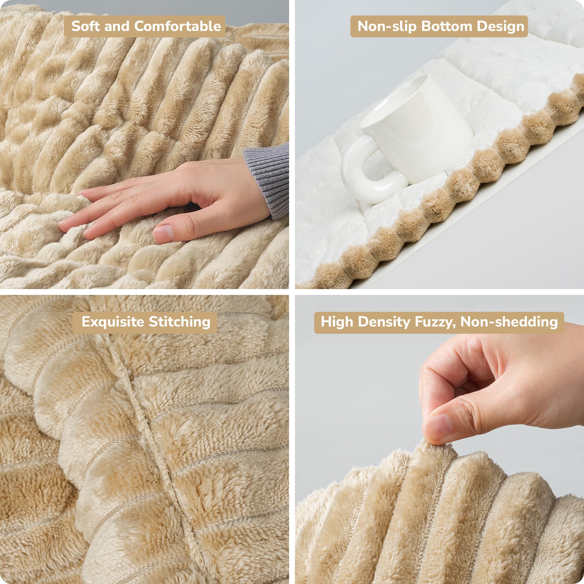 PIGLOG Couch Cover for Dogs Washable, Durable Dog Couch Cover Protector, Fuzzy Pet Couch Covers for Sofa, Non Slip Pet Sofa Cove