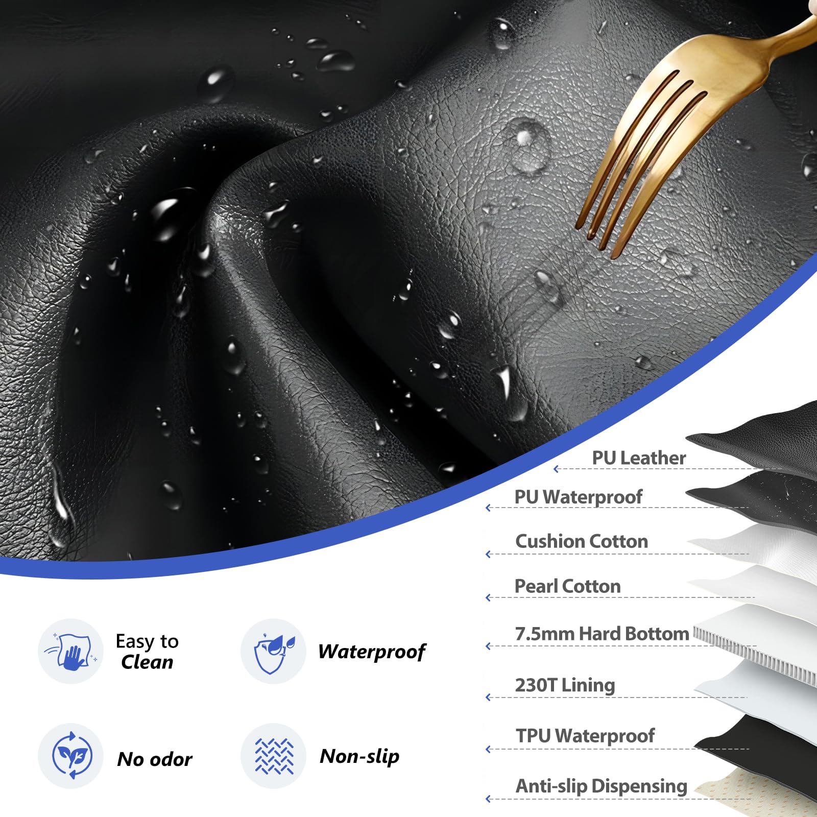 Rouwinne Back Seat Extender For Dogs Truck-Upgraded Pu Leather-Dog Pet Seat Cover Back Seat Hard Bottom 500Lbs, Anti-Scratch Dog