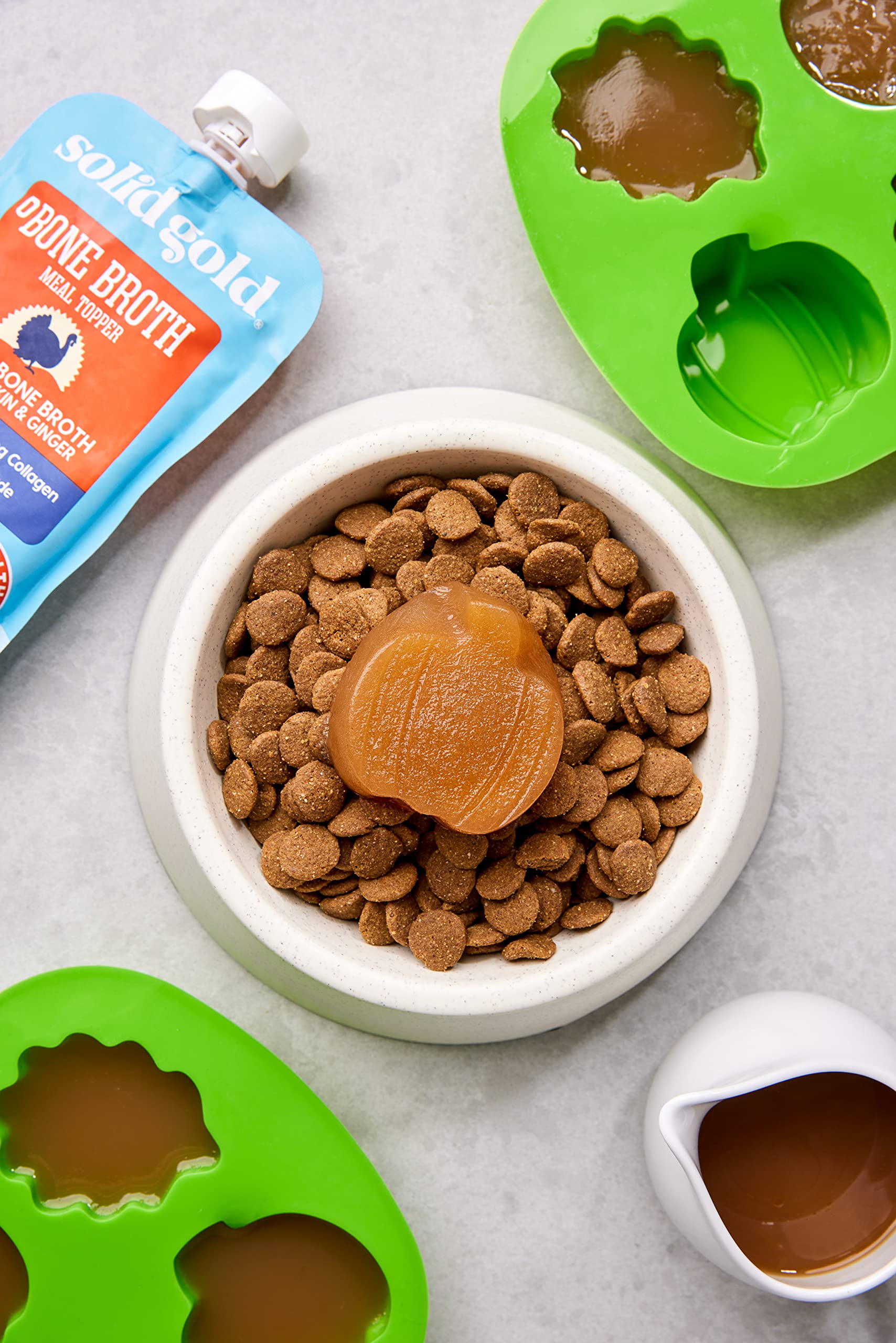 Solid Gold Chicken Bone Broth for Dogs - Grain Free, 96 Fl Oz - Nutrient Dense Gravy Topper for Gut Health & Hydration