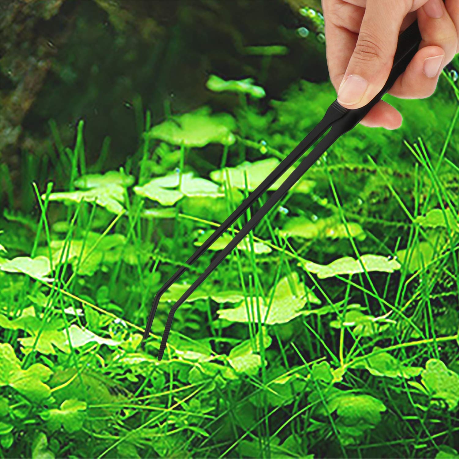 Segarty Aquarium Tools, 6 In 1 Stainless Steel Aquatic Plant Tweezers Scissor Spatula For Planted Freshwater Aquarium Landscapin