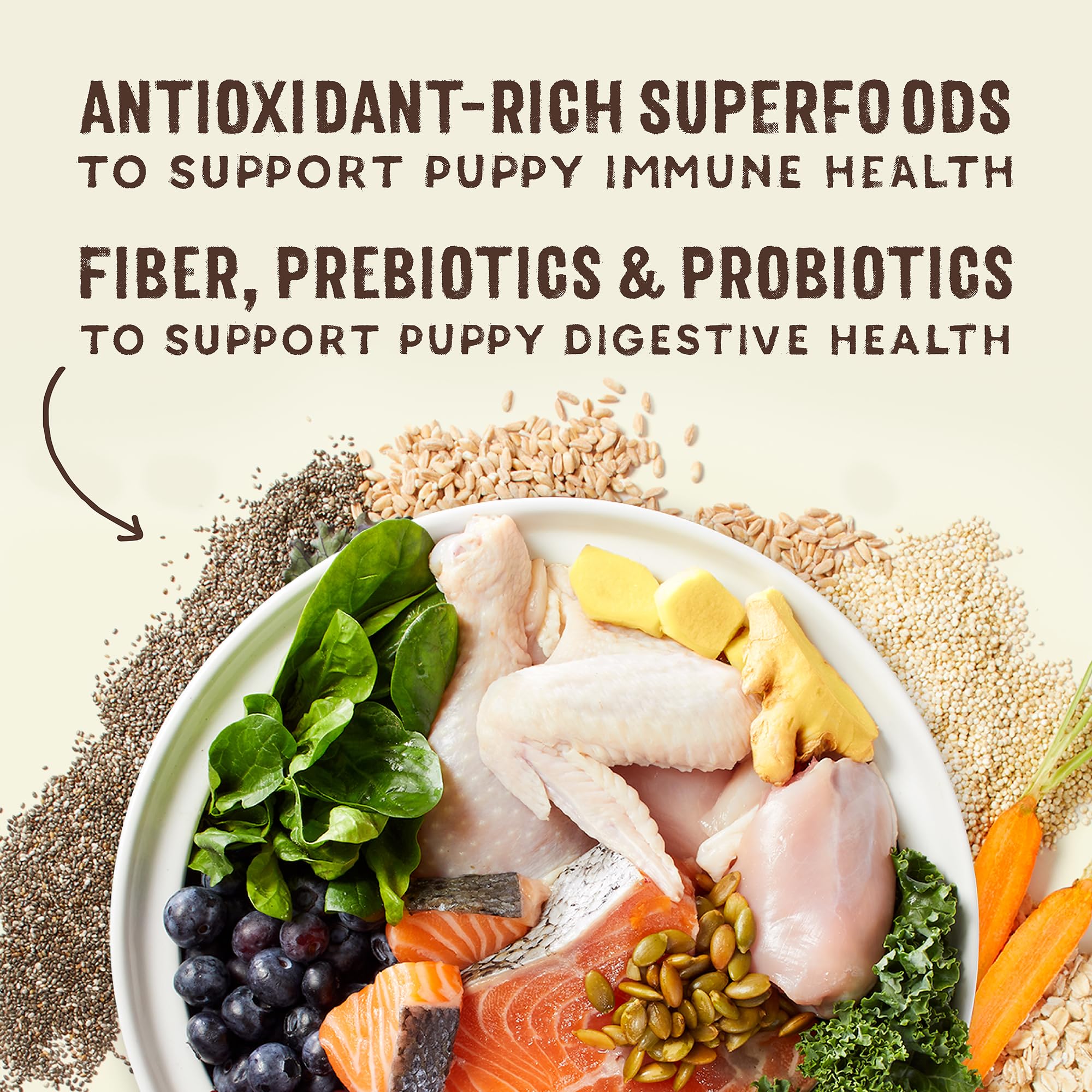 Stella & Chewys SuperBlends Raw Coated Wholesome Grains Puppy Cage-Free Chicken & Wild-Caught Salmon Recipe with Superfoods, 3.