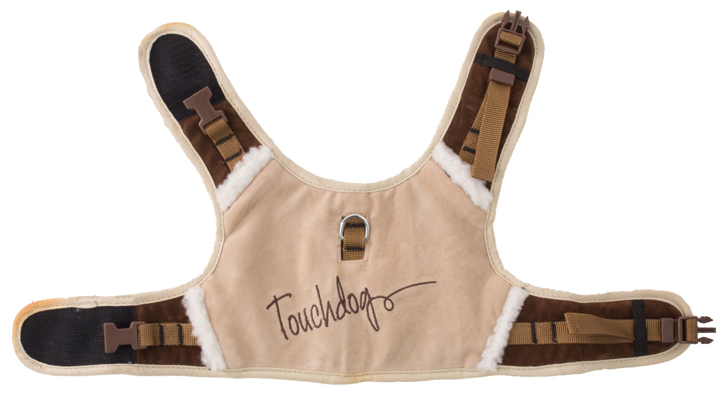 TOUCHDOG Tough-Boutique Adjustable Fashion Designer Pet Dog Harness and Leash Combination, Medium, Light Sand Brown