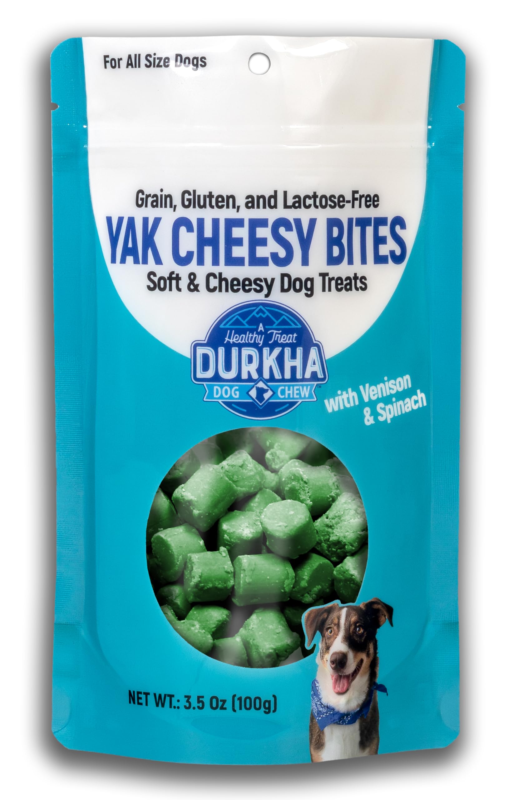 Durkha Soft Training Treats - Himalayan Yak Cheese with Venison and Spinach, Moist, Nutritious, and Perfect for Training and Rew