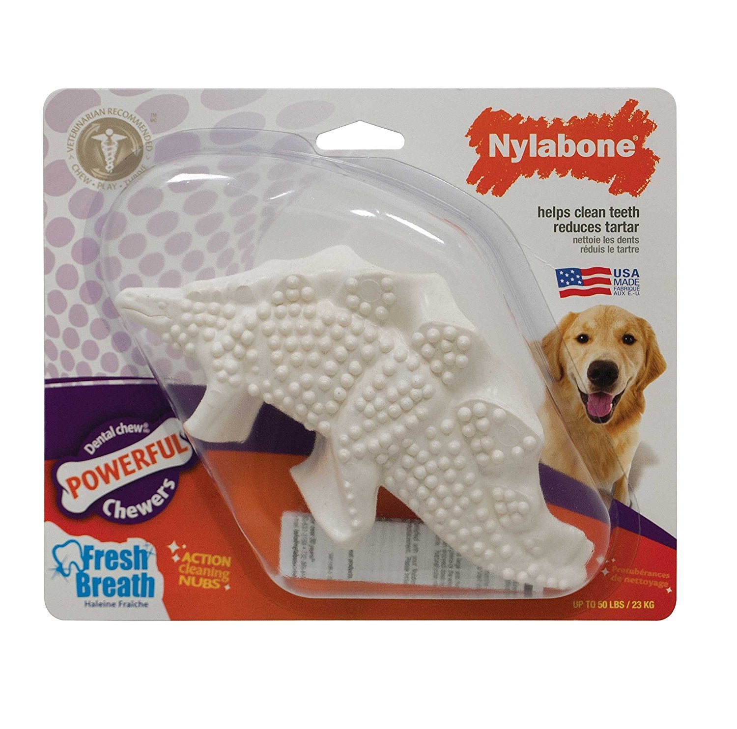 Nylabone Dura Chew Original Flavored Dental Dinosaur Chew Toy, Dinosaur Style Varies