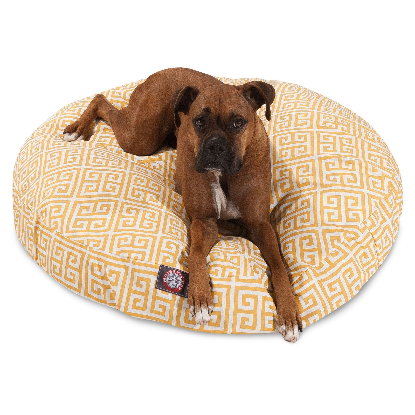 Grey Towers Medium Round Indoor Outdoor Pet Dog Bed With Removable Washable Cover By Majestic Pet Products
