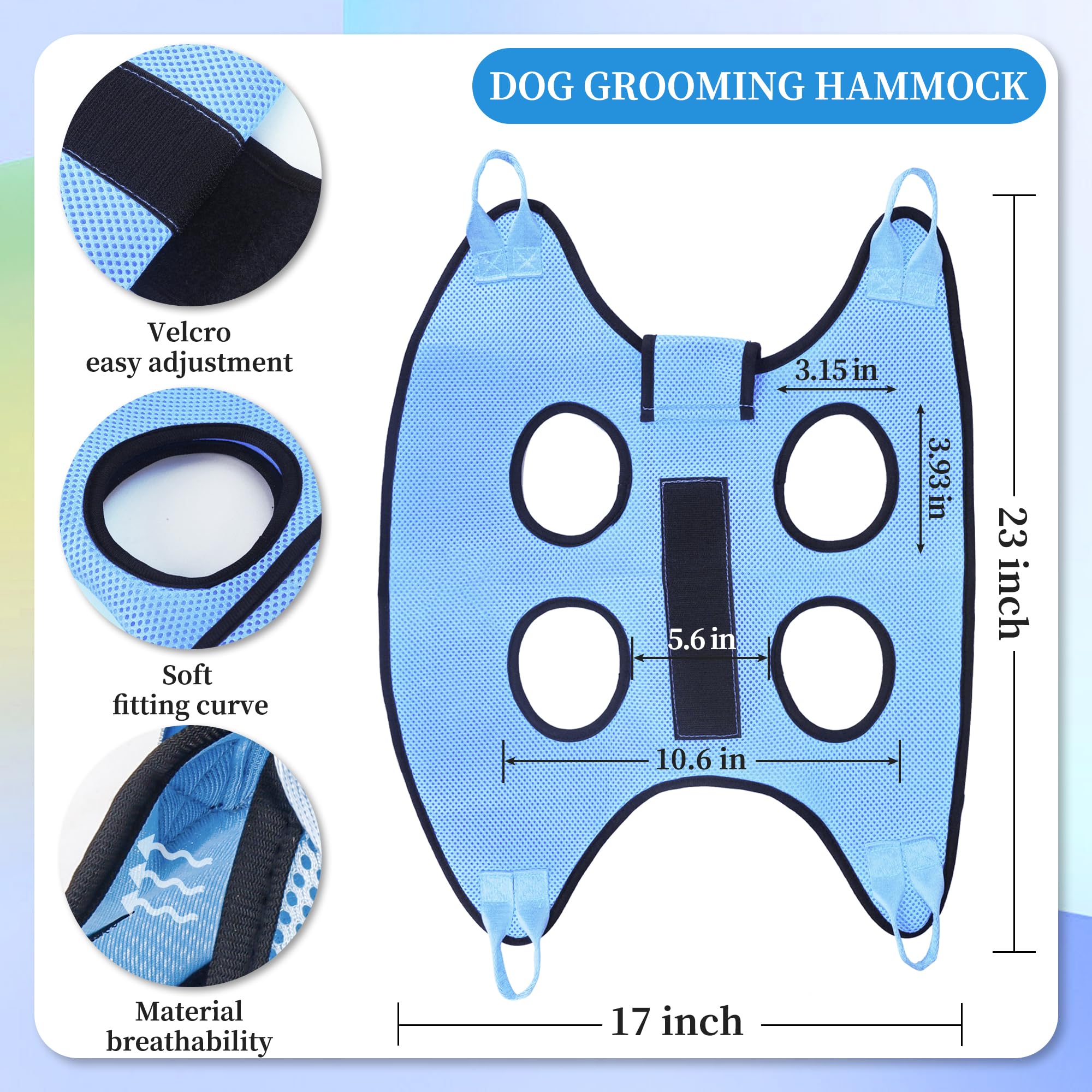 Patiencet Dog Grooming Hammock For Nail Trimming Pet Hammock For Small Dogs With Security Strap Cat Sling For Nail Clipping With