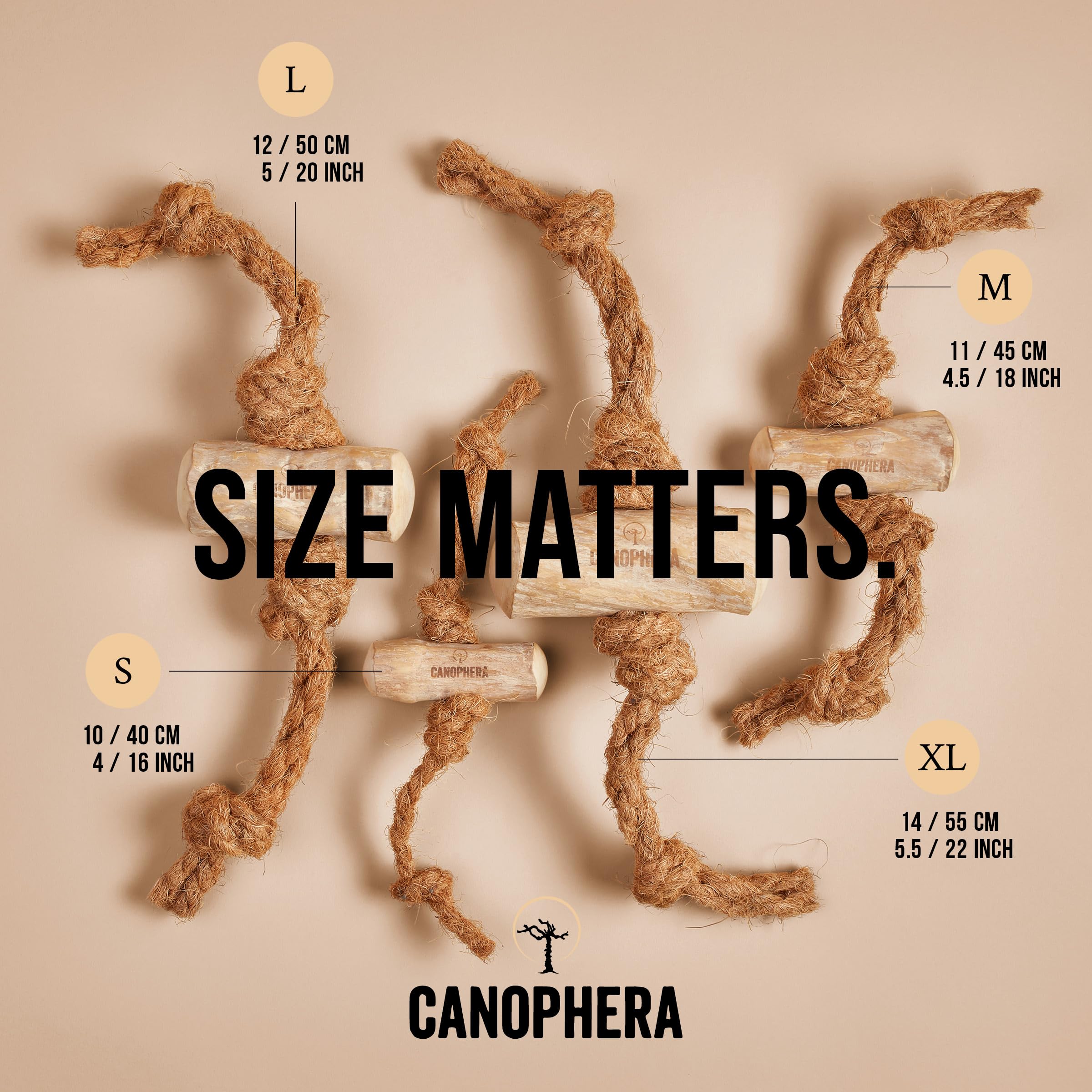 Canophera Dog Chew Made Of Coffee Wood And Coconut Rope (Xtra Large)