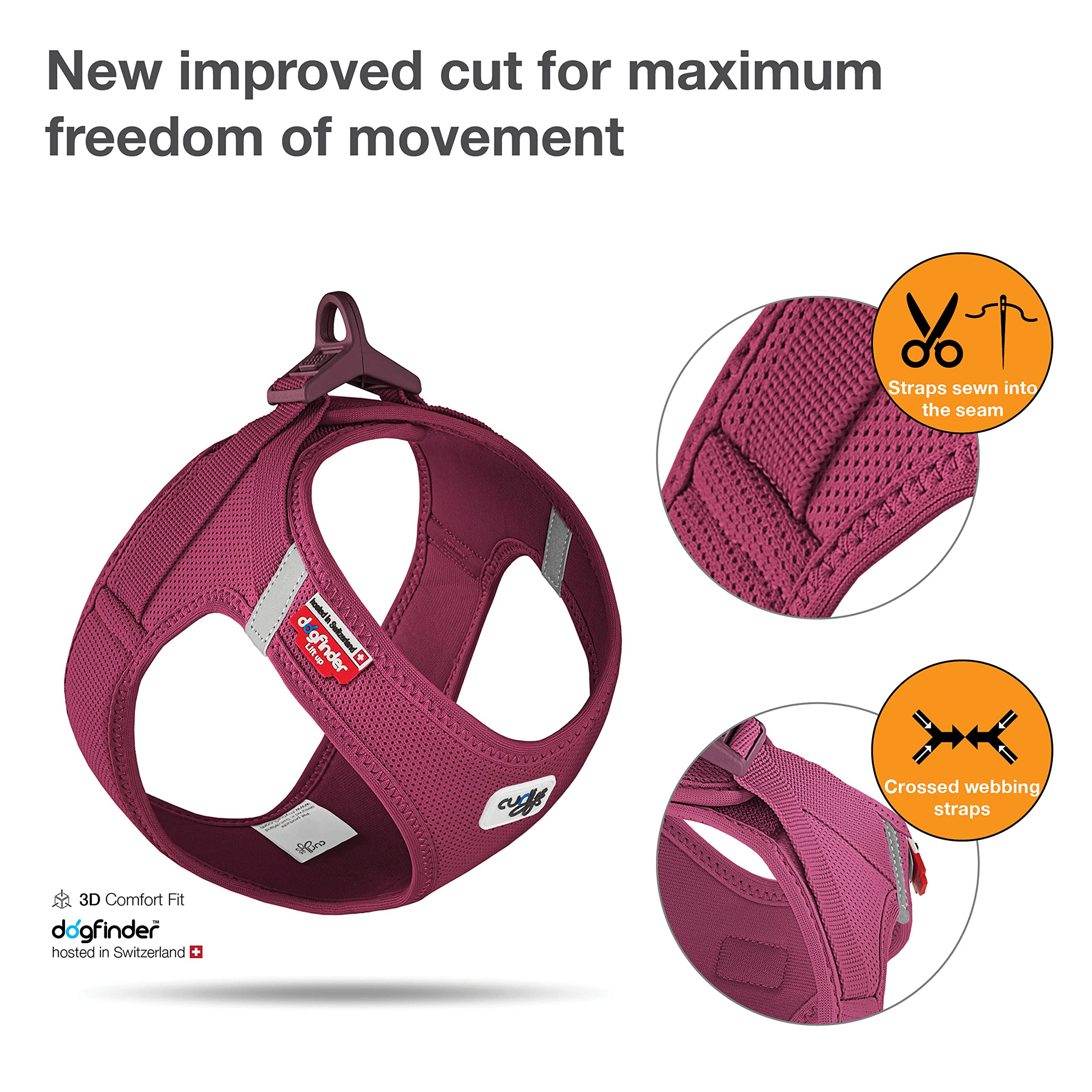 Vest Harness curli Clasp Air-Mesh Ruby S -Like New