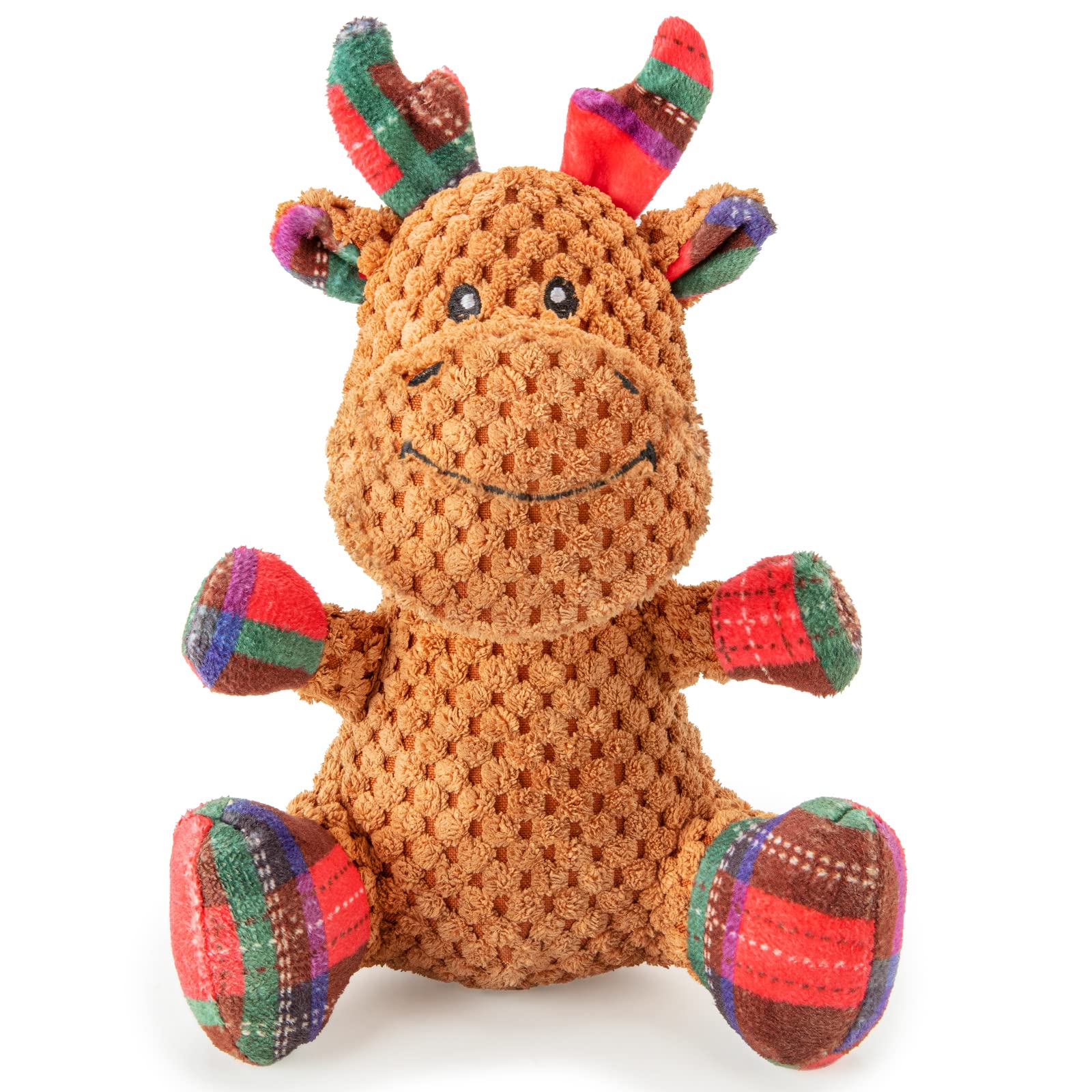 X-Xdun Christmas Dog Toys Dog Squeaky Toy With Crinkle Paper Interactive Durable Plush Dog Chew Toys For Puppy, Small, Middle, L