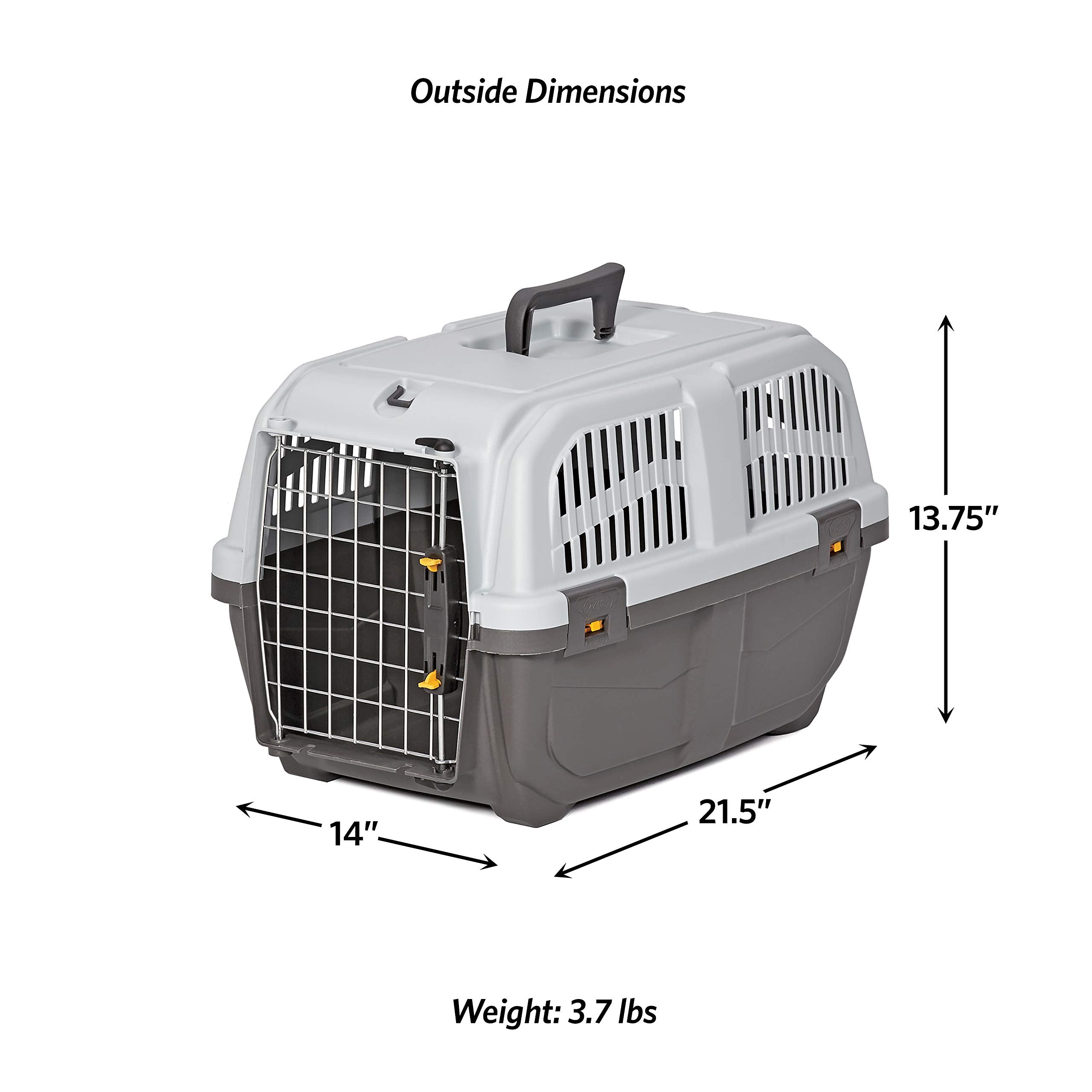 Midwest Homes For Pets Skudo Plastic Carrier, 22-Inch Ideal For Xs Dog Breeds With An Adult Weight Up To 12 Pounds