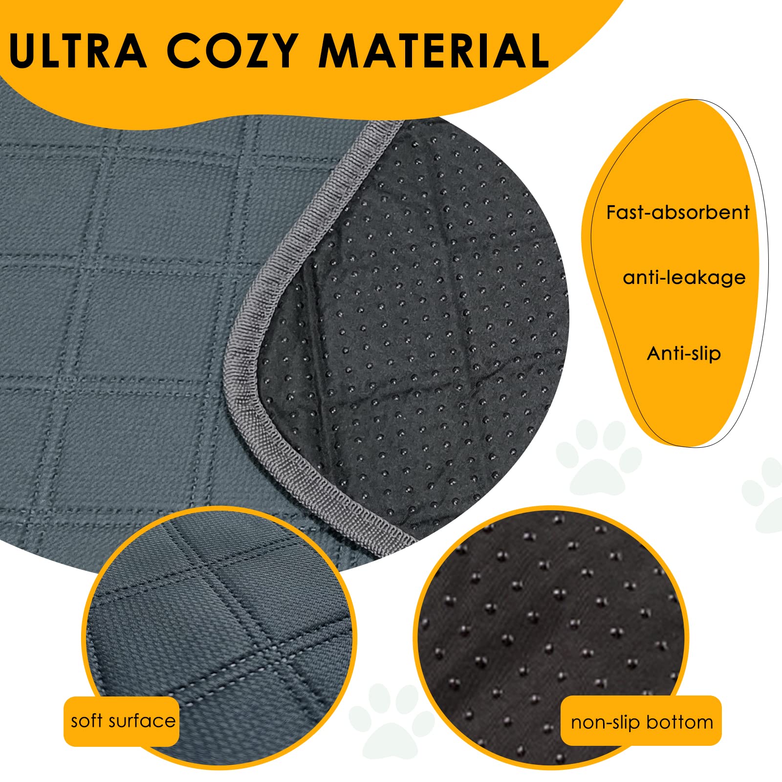 Mooydee 2 Pack Guinea Pig Cage Liners Washable Guinea Pig Bedding Super Absorbent | Waterproof | Non Slip| Reusable Guinea Pig P