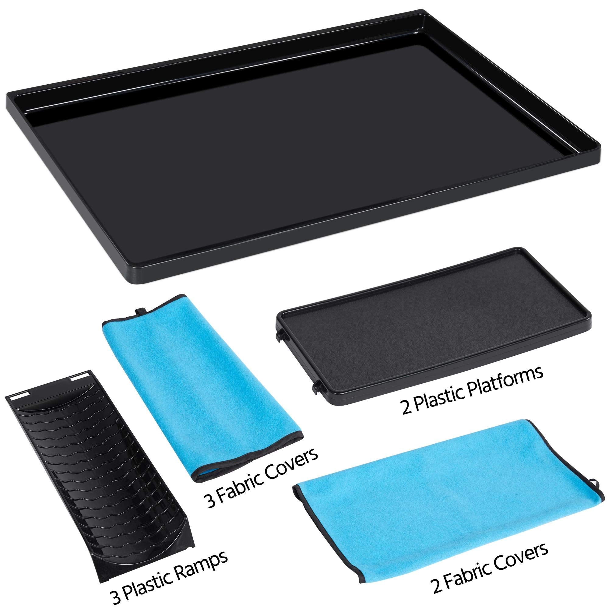 Yaheetech Rolling 2-Story Ferret Cage Small Animal Cage For Chinchilla Adult Rats Metal Critter Nation Cage W/ 2 Removable Ramps/Platforms Black