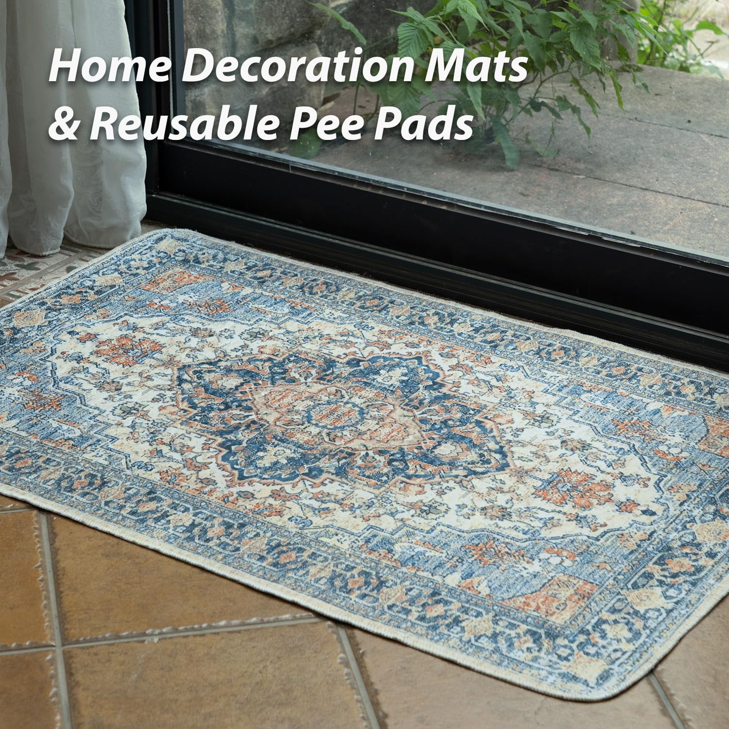 Nunubaby 4Pack Washable Pee Pads For Dogs, Stylish, Non-Slip And Leak-Proof Pee Pads. Reusable Potty Pads For Dogs For Crates An