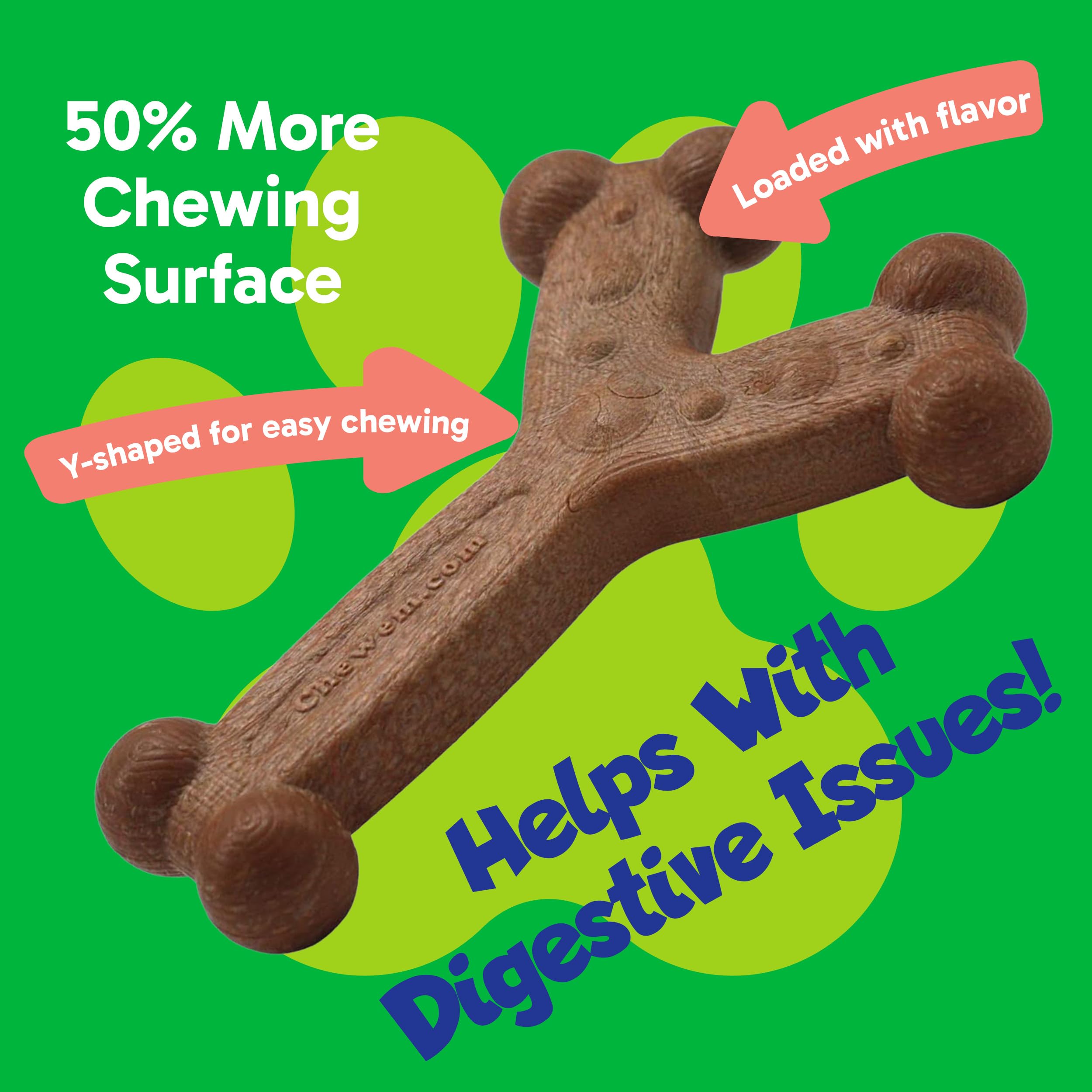 Chew'Ems Durable Chew Toys For Small Dogs | Long-Lasting & Flavorful Chew Dog Toys, Small Dog Breeds | Salmon-Flavored