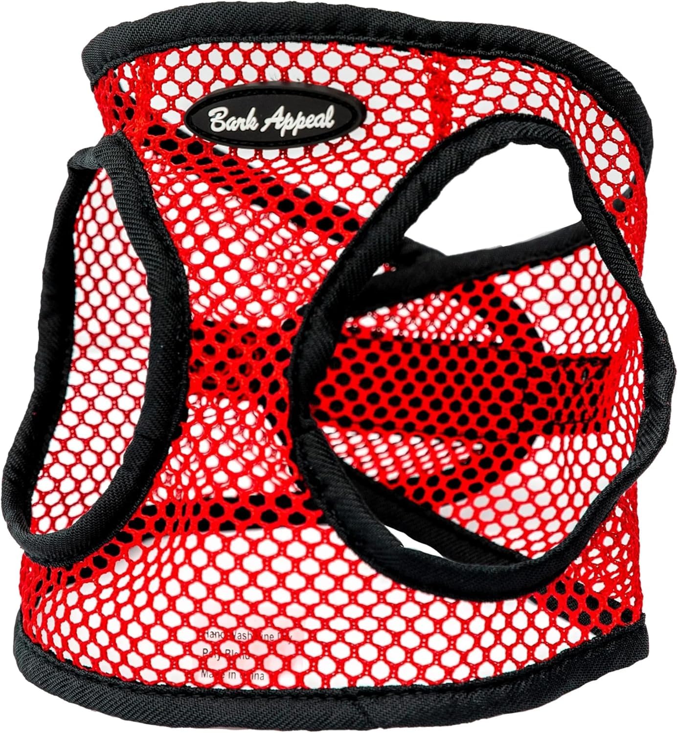 Bark Appeal Red Netted Step-in Dog Harness for X-Large to 2X-Large Sized Pets - Updated Sizing, Remeasuring is Essential - Soft 