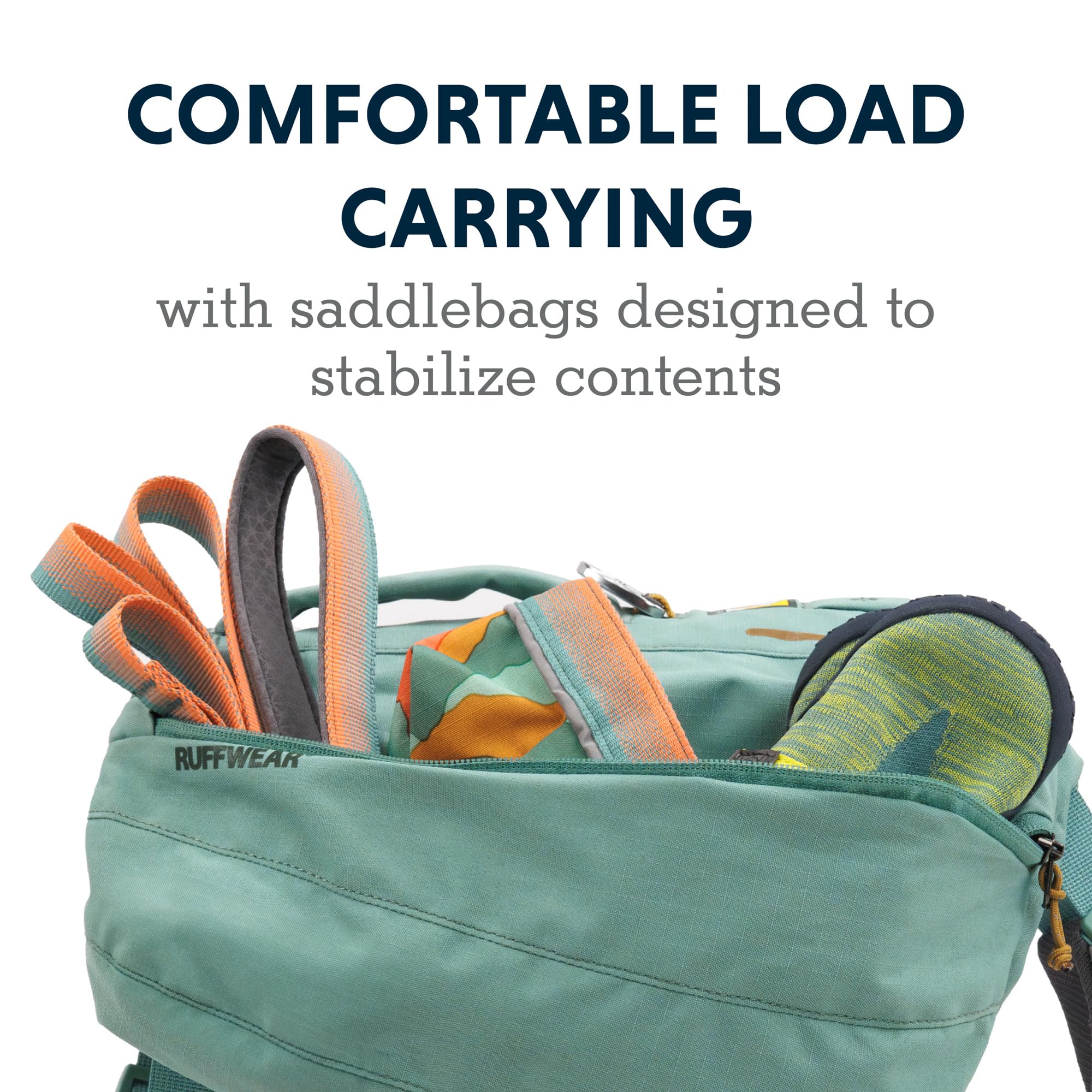 Ruffwear, Front Range Dog Day Pack, Backpack With Handle For Hikes & Day Trips, River Rock Green, Large/X-Large