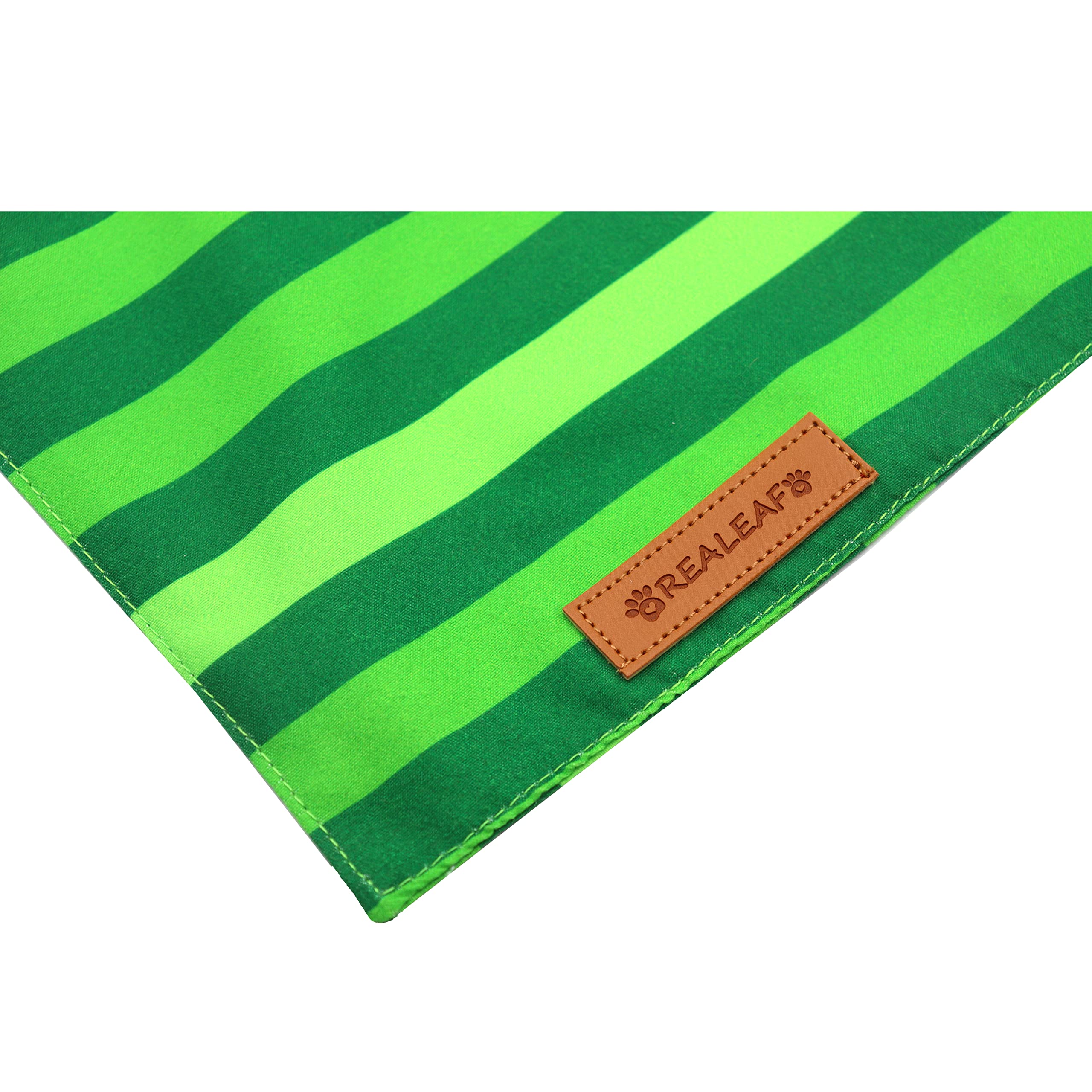 Realeaf St. Patrick'S Day Dog Bandanas 2 Pack, Triangle Reversible Pet Scarf For Boys And Girls, Premium Durable Fabric, Holiday