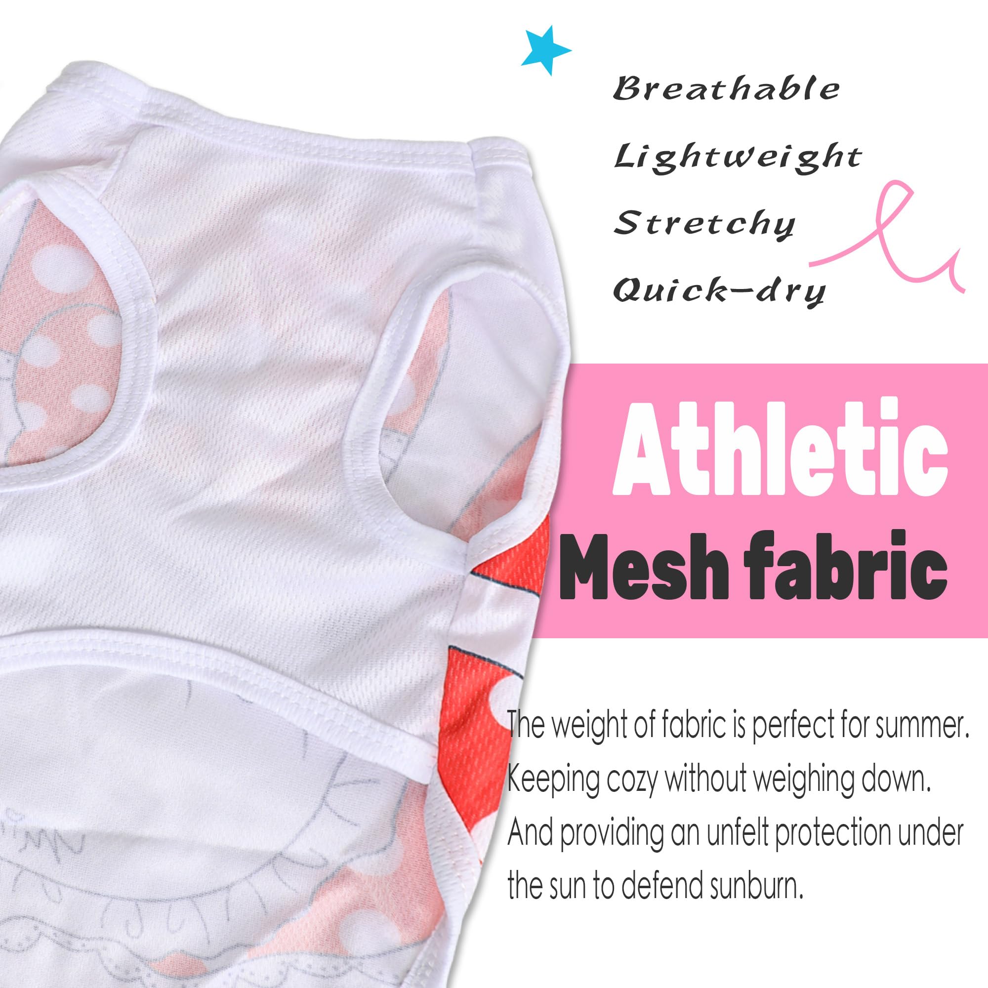 4 Pack Mesh Dog Shirts For Small Dogs: Stretchy Dog Clothes With Cute Patterns, Size Xxs-Xl Fit For 2-16Lb Dogs Pet T-Shirts, Gi