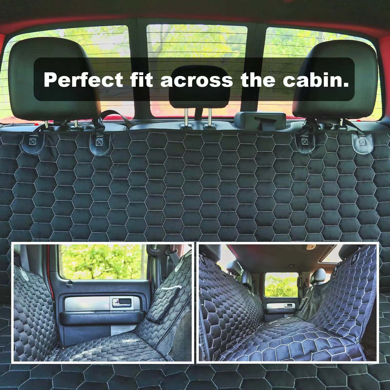Meginc Dog Car Seat Cover For Trucks, Dog Seat Cover For Back Seat Protector F150 Ram 1500, Waterproof Dog Hammock For Truck With Mesh Window Heavy Duty Seat Cover For F-Series/Gmc Sierra/Silverado