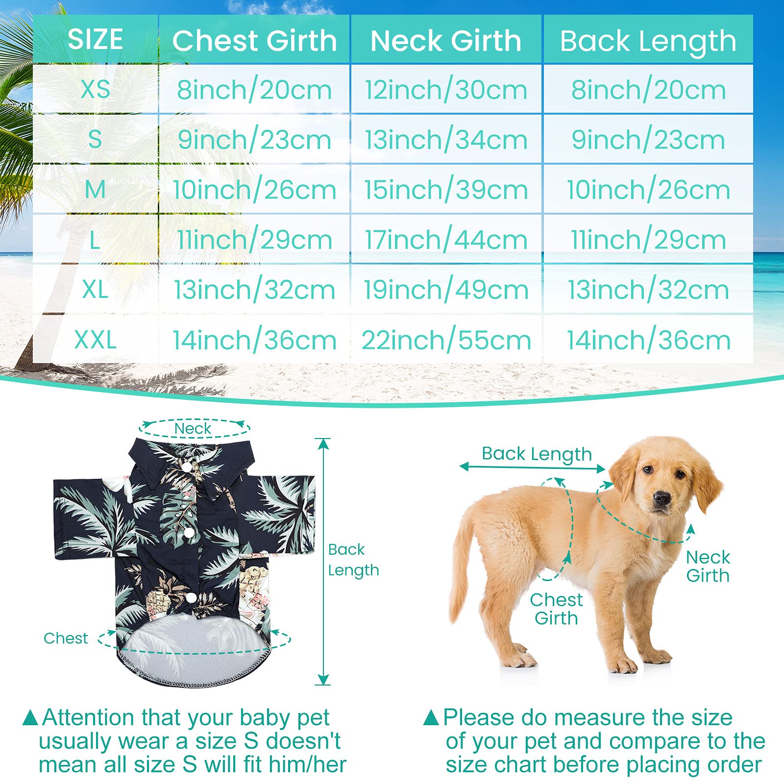 4 Pieces Summer Pet Shirts Hawaii Style Floral Dog T-Shirt Hawaiian Puppy T-Shirts Breathable Pet Cool Clothes Beach Seaside Dog Shirt Sweatshirt For Dogs Pet Puppy (Small)