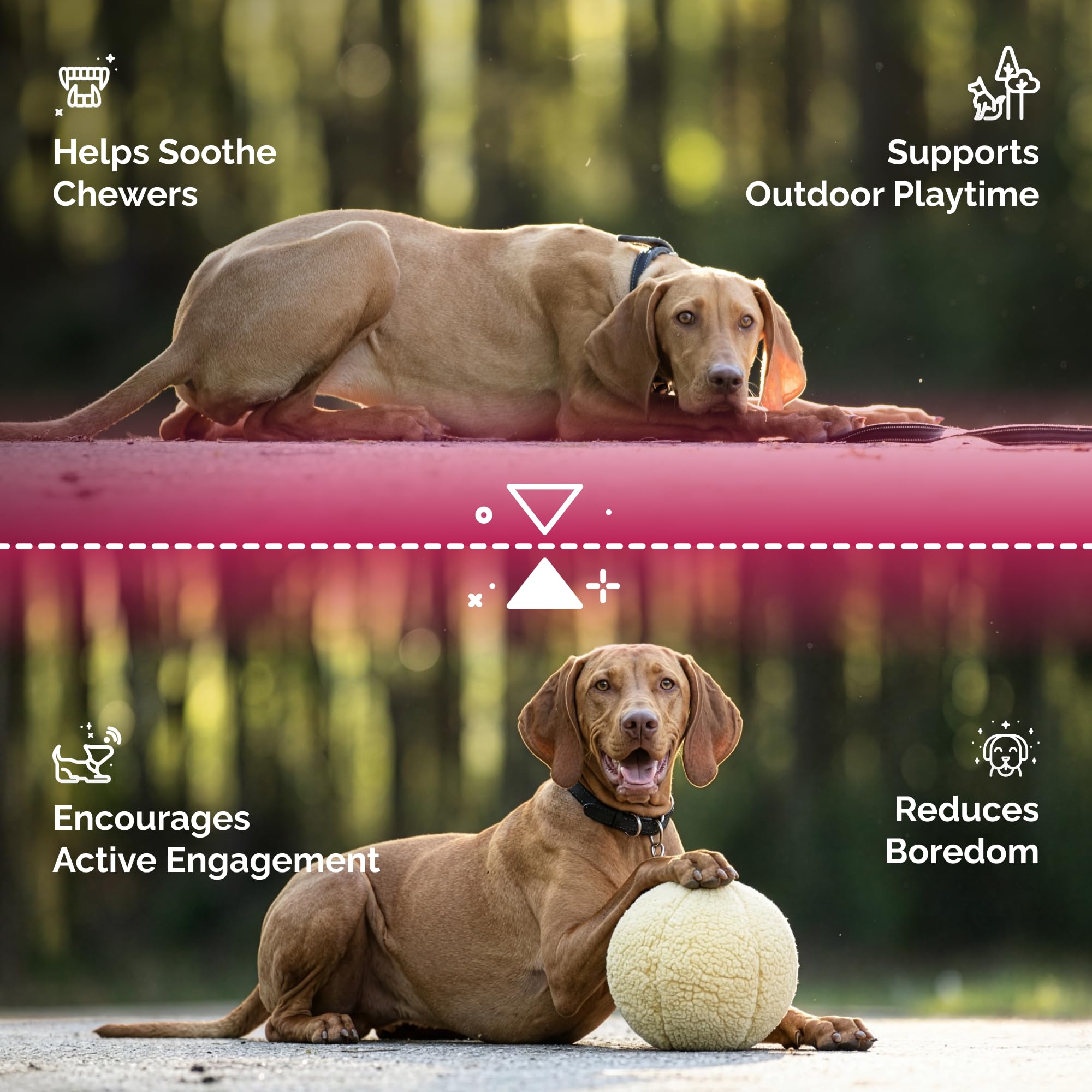 Petlou Dog Fleece Ball Chew Toy, 8