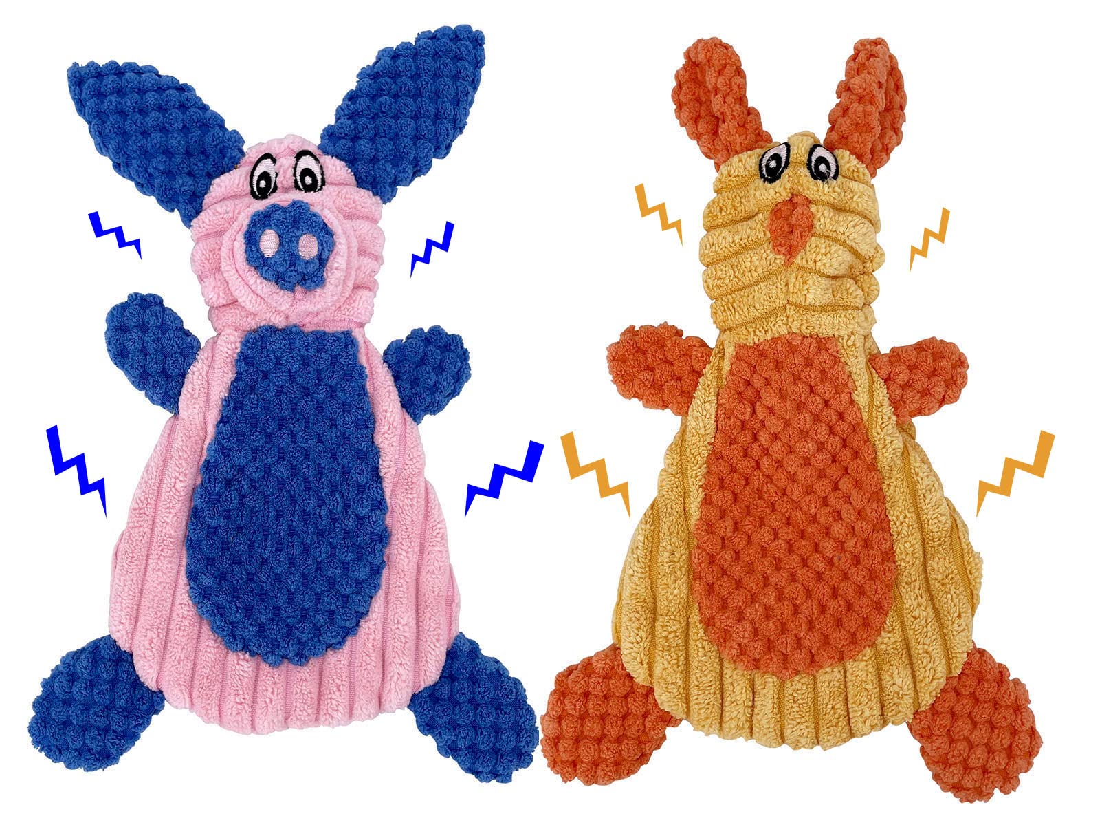 Comtim No Stuffing Crinkle Dog Toys 2 Pack Durable Dog Chew Toys Unstuffed Squeaky Dog Toys For Small Dogs And Puppies