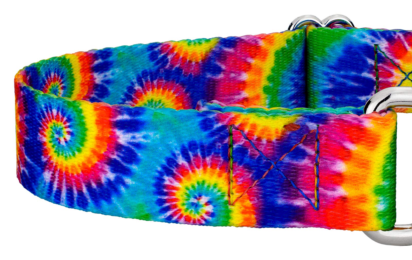 Country Brook Petz - Classic Tie Dye Martingale Dog Collar - Groovy Collection Featuring Far Out Designs (1/2 Inch, 2XS)