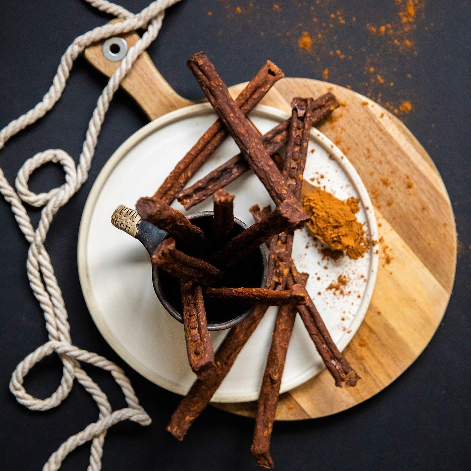 USA Sweet Potato Dog Treats - Grain Free, Cinnamon Pumpkin Crunchy Sticks are Great Tasting, Promote Positive Dog Gut Health wit