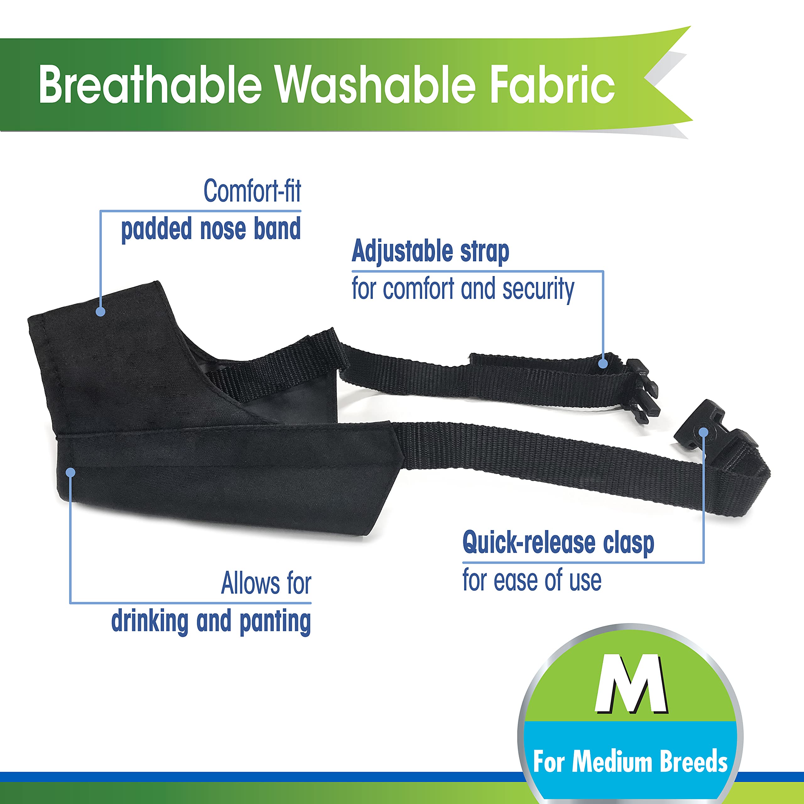 Four Paws Walk-About Quick-Fit Dog Muzzle 3 - Medium