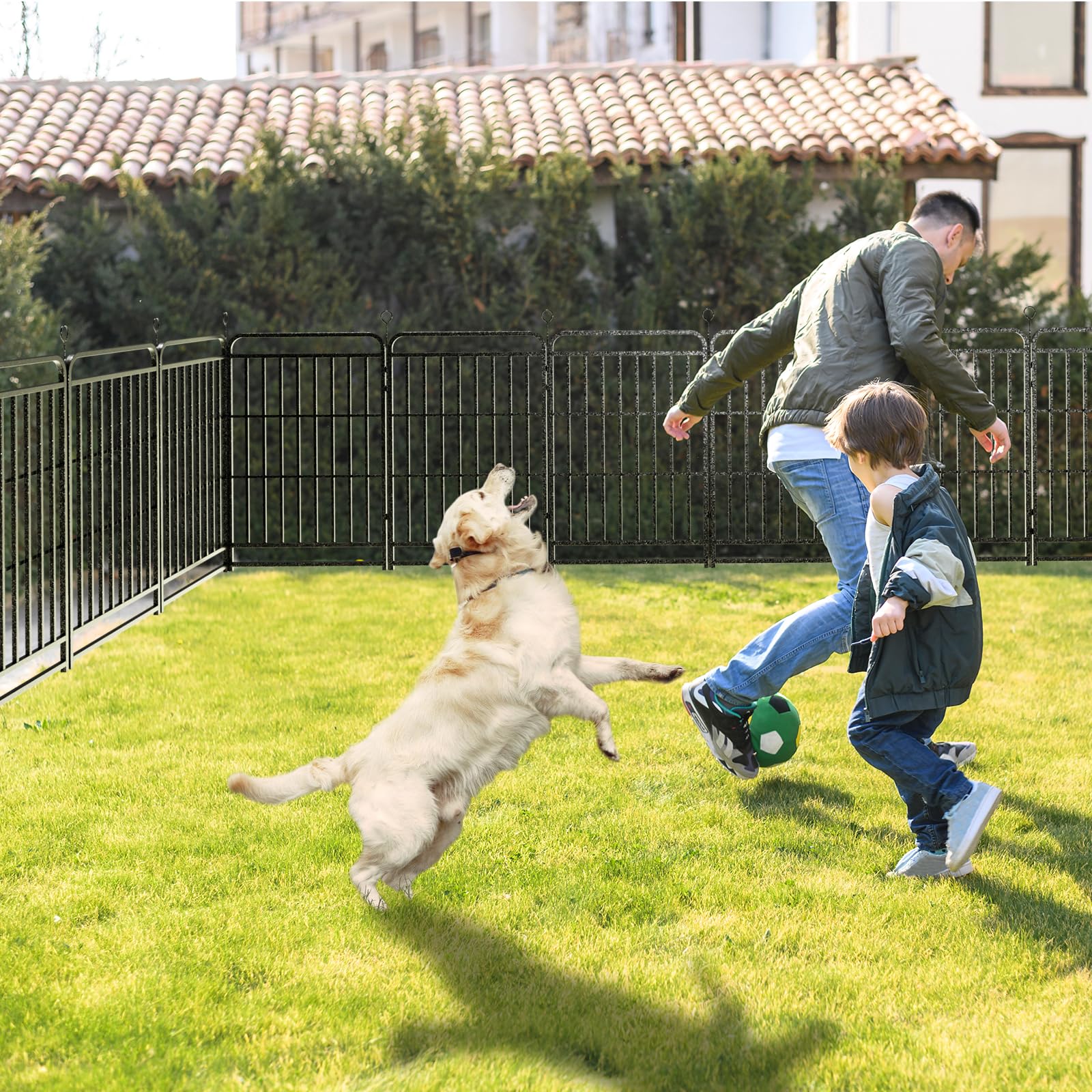 Kfvigoho Dog Playpen Outdoor 12 Panels Heavy Duty Dog Fence 40'' Height With Thick Pipe Anti-Rust With Doors Portable For Rv Cam