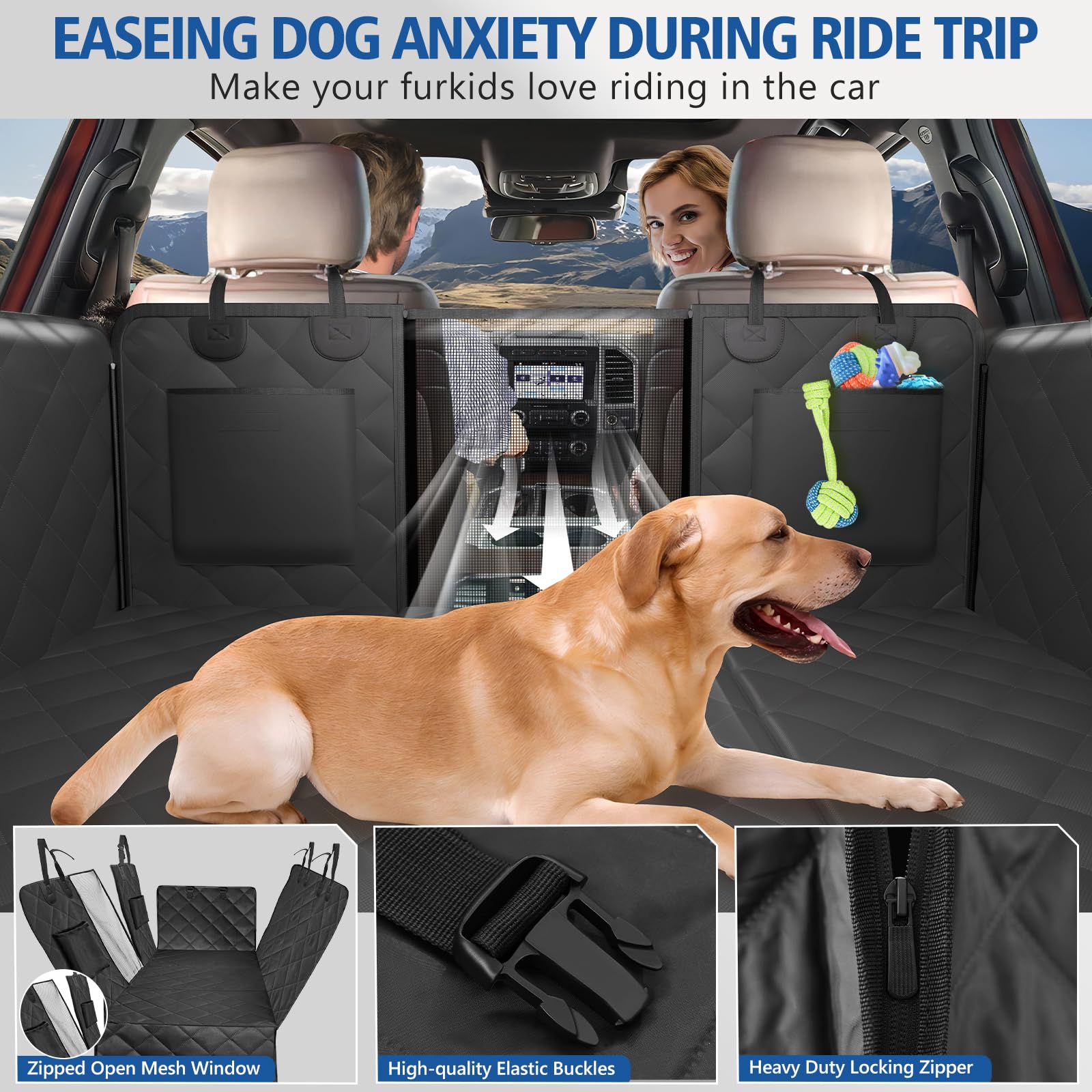 Xl Truck Back Seat Extender For Dogs, Dog Seat Cover Back Seat Holds 420Lbs, Hard Bottom Pet Seat Covers For Crew Cab Trucks, Do