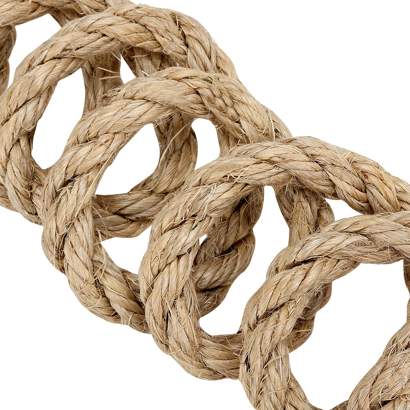 Maaigu 1/2 Inch Sisal Rope, 100 Feet Twisted Sisal Rope For Repairing, Recovering Cat Scratching Post, Bundling, Decoration, Wall Hangings, Tie Downs