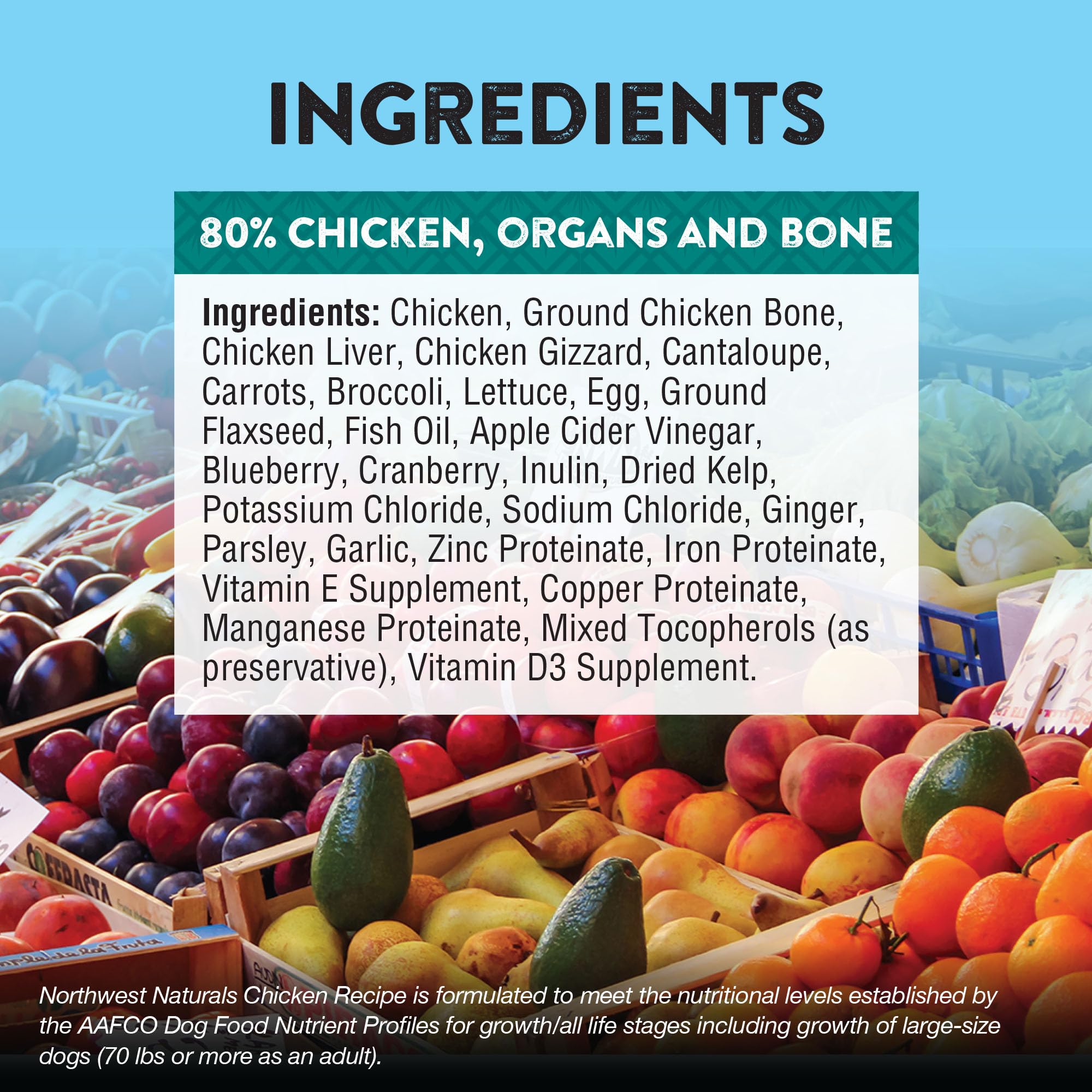 Northwest Naturals Freeze-Dried Chicken Dog Food - Bite-Sized Nuggets - Grain-Free, High-Protein, Raw Diet, Human-Grade Ingredie