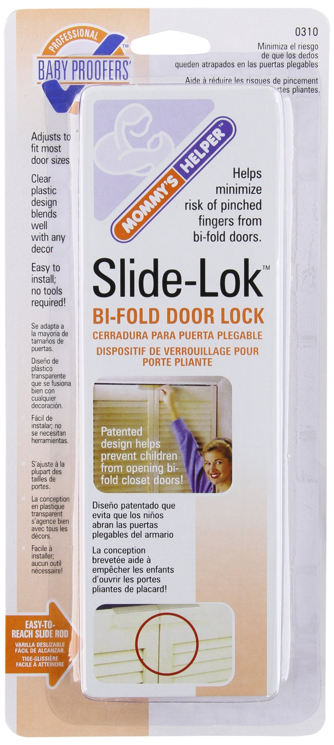 Mommys Helper Slide-Lok Bi-Fold Door Lock