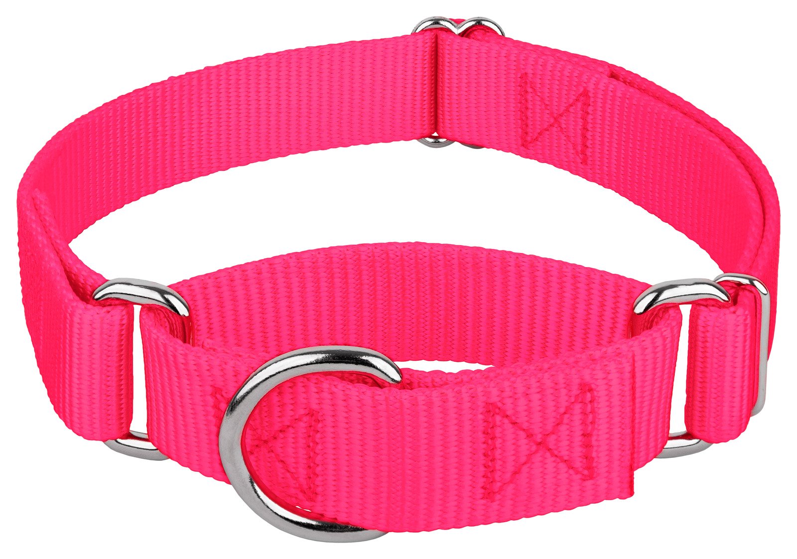 Country Brook Design - Hot Pink Martingale Heavy Duty Nylon Dog Collar - 21 Vibrant Color Options (1 Inch Width, Extra Large)