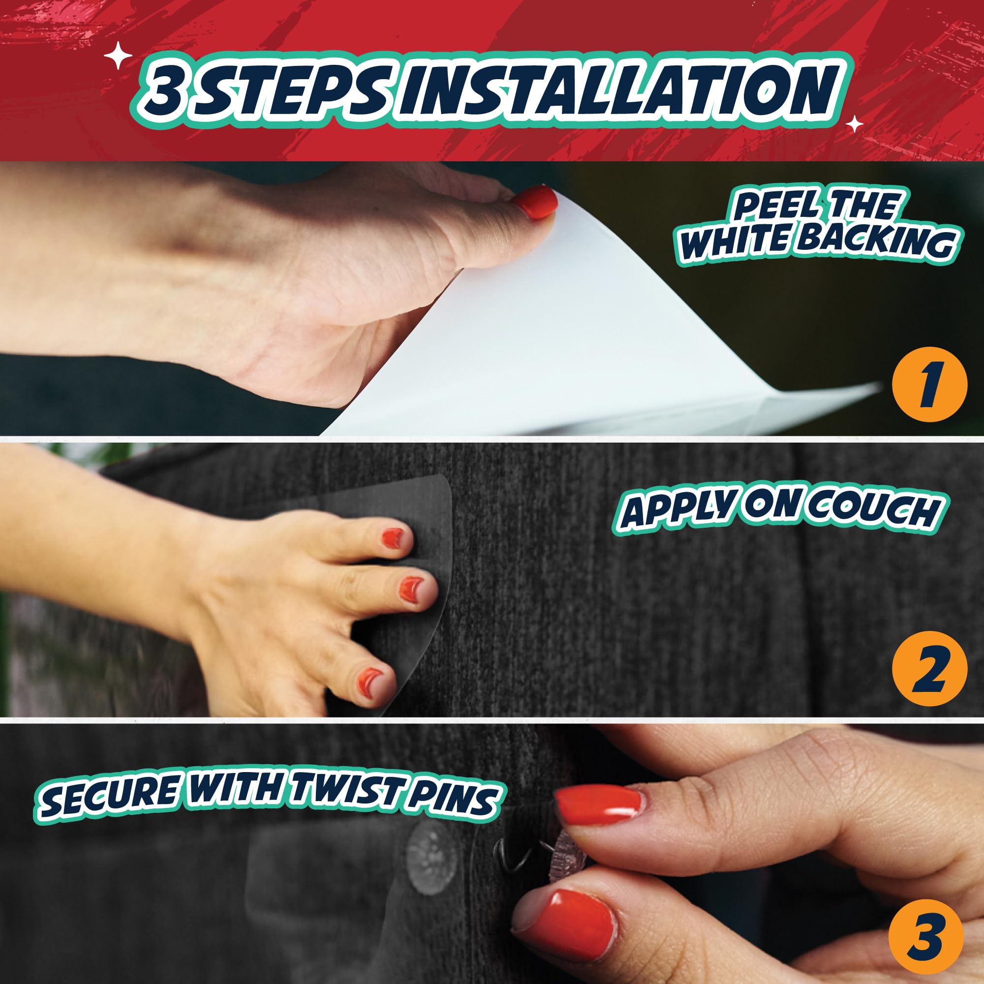 Panther Armor 12-Pack Furniture Protectors From Cats Scratch - Anti Cat Couch Guards - Sofa Corner Scratching Training Tape Deterrent